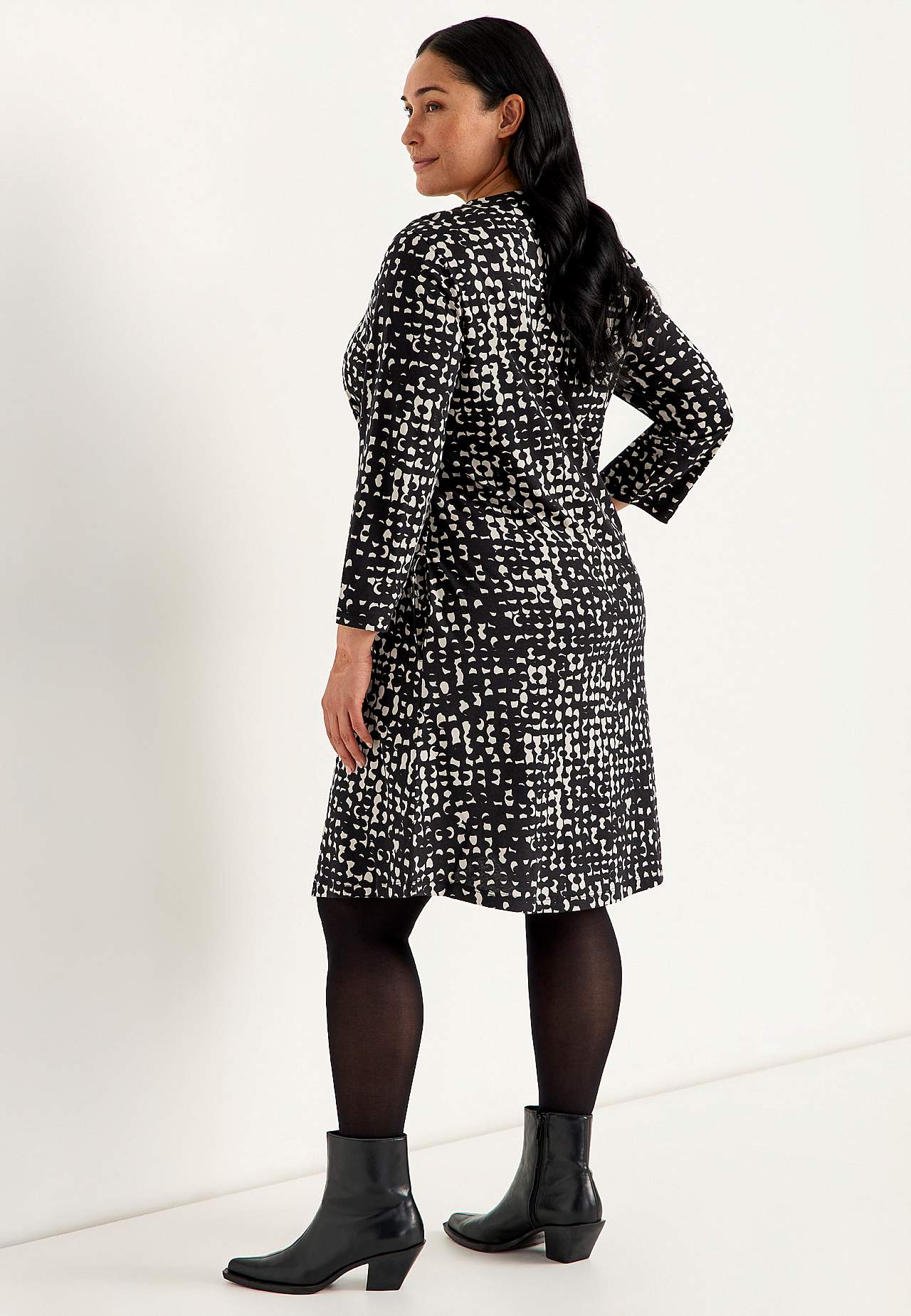 Jerseyjurk met een v-hals