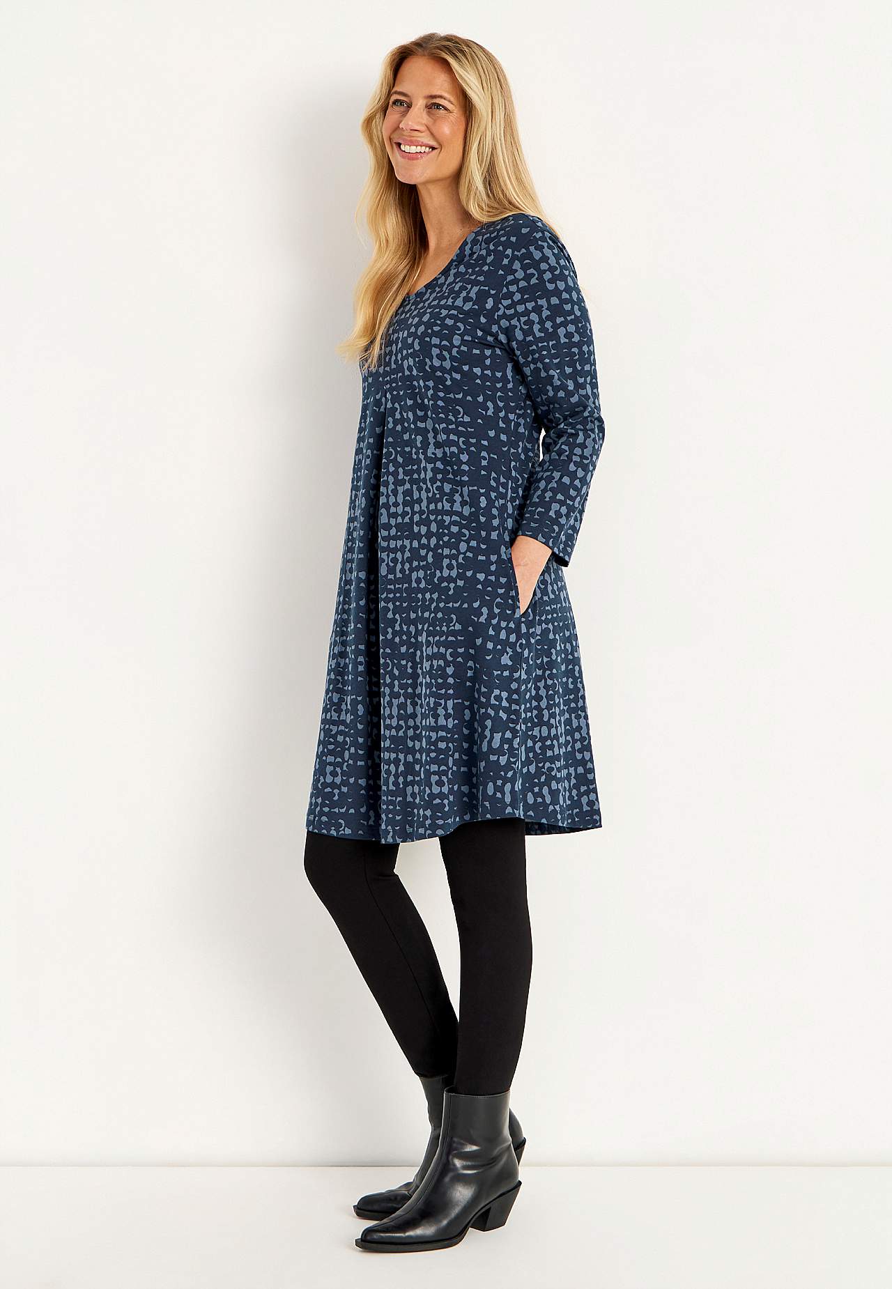 V-halset Jersey-kjole