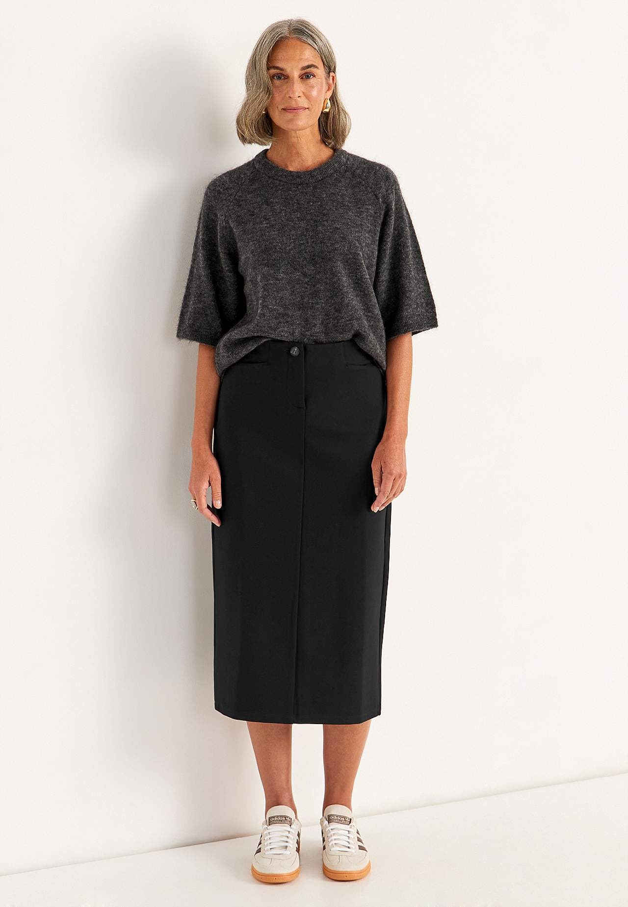 Skirt Premium in Punto di Roma jersey Mona