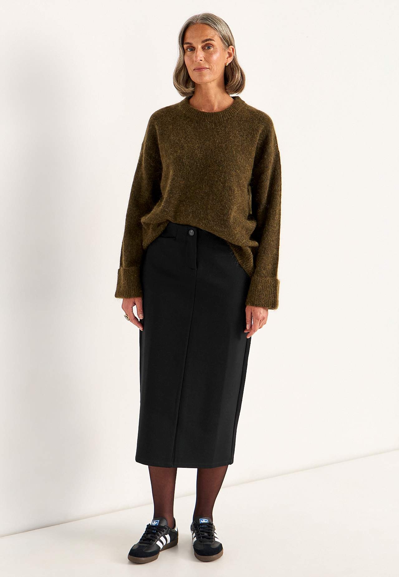 Skirt Premium in Punto di Roma jersey Mona