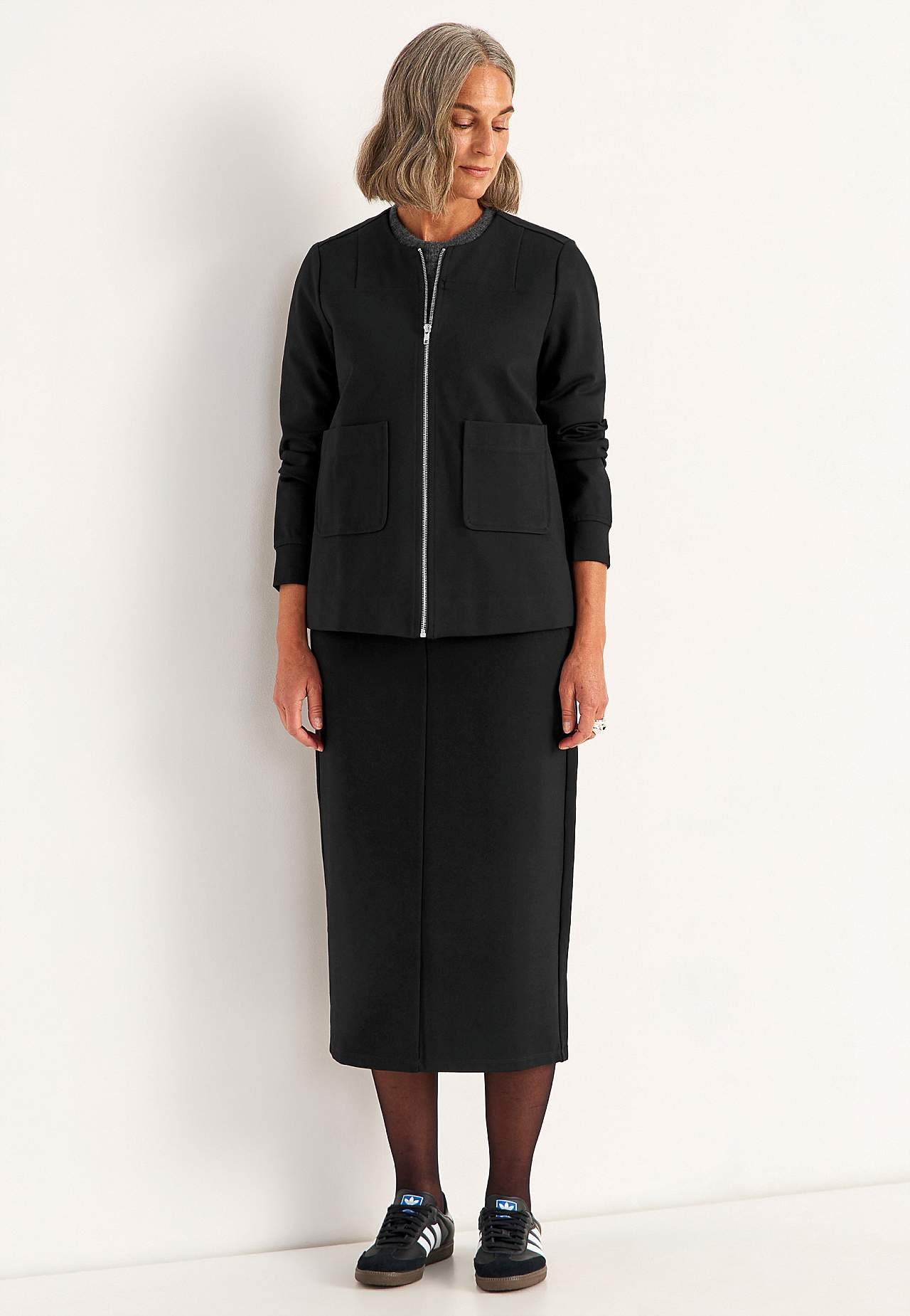 Skirt Premium in Punto di Roma jersey Mona