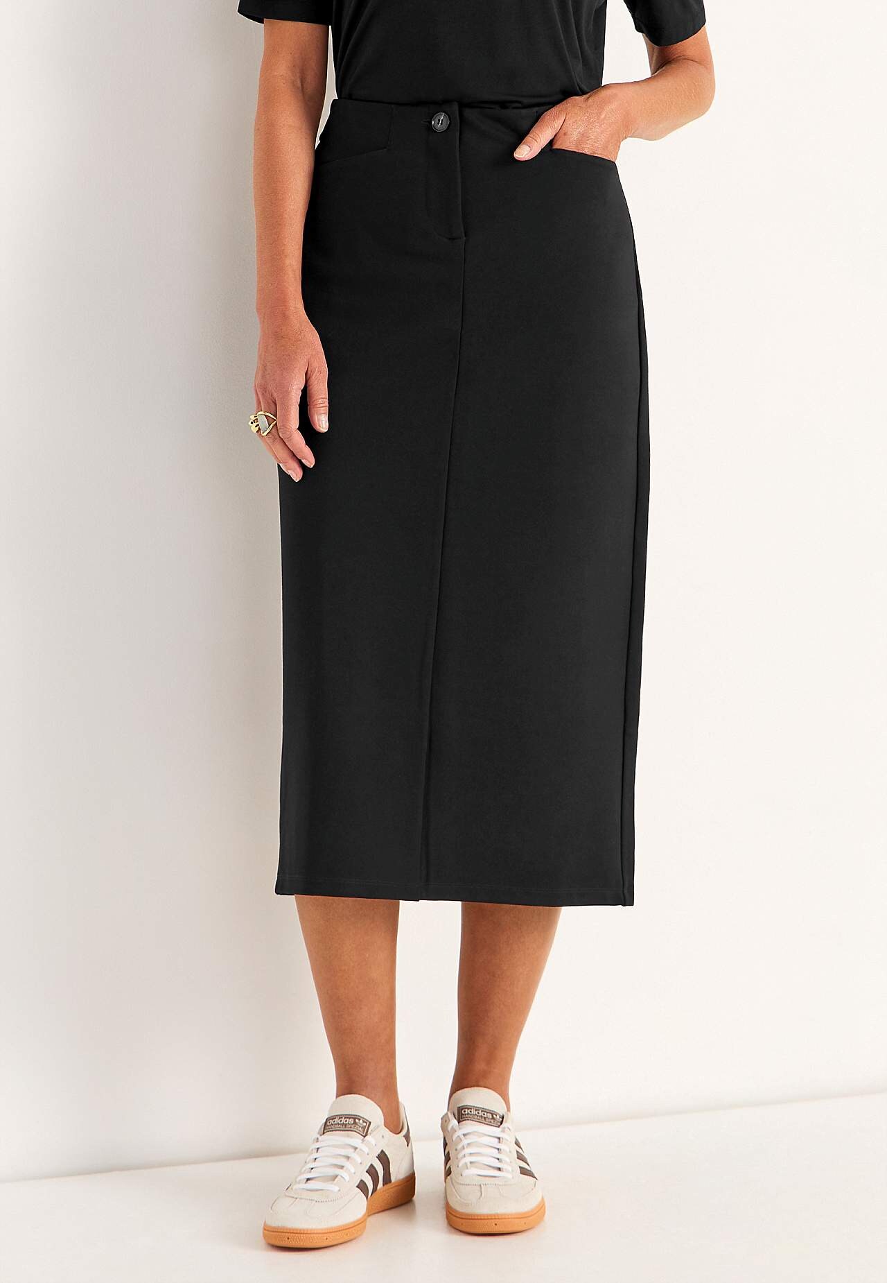 Skirt Premium in Punto di Roma jersey Mona