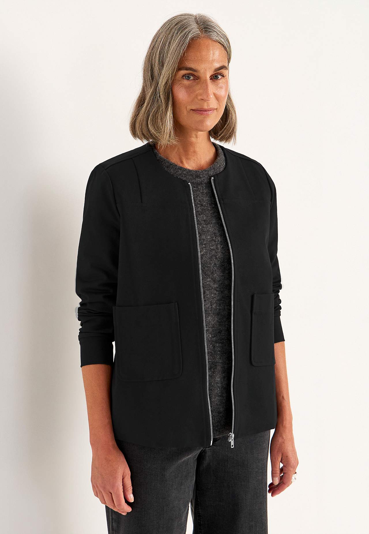 Jacket Premium in Punto di Roma jersey Mona