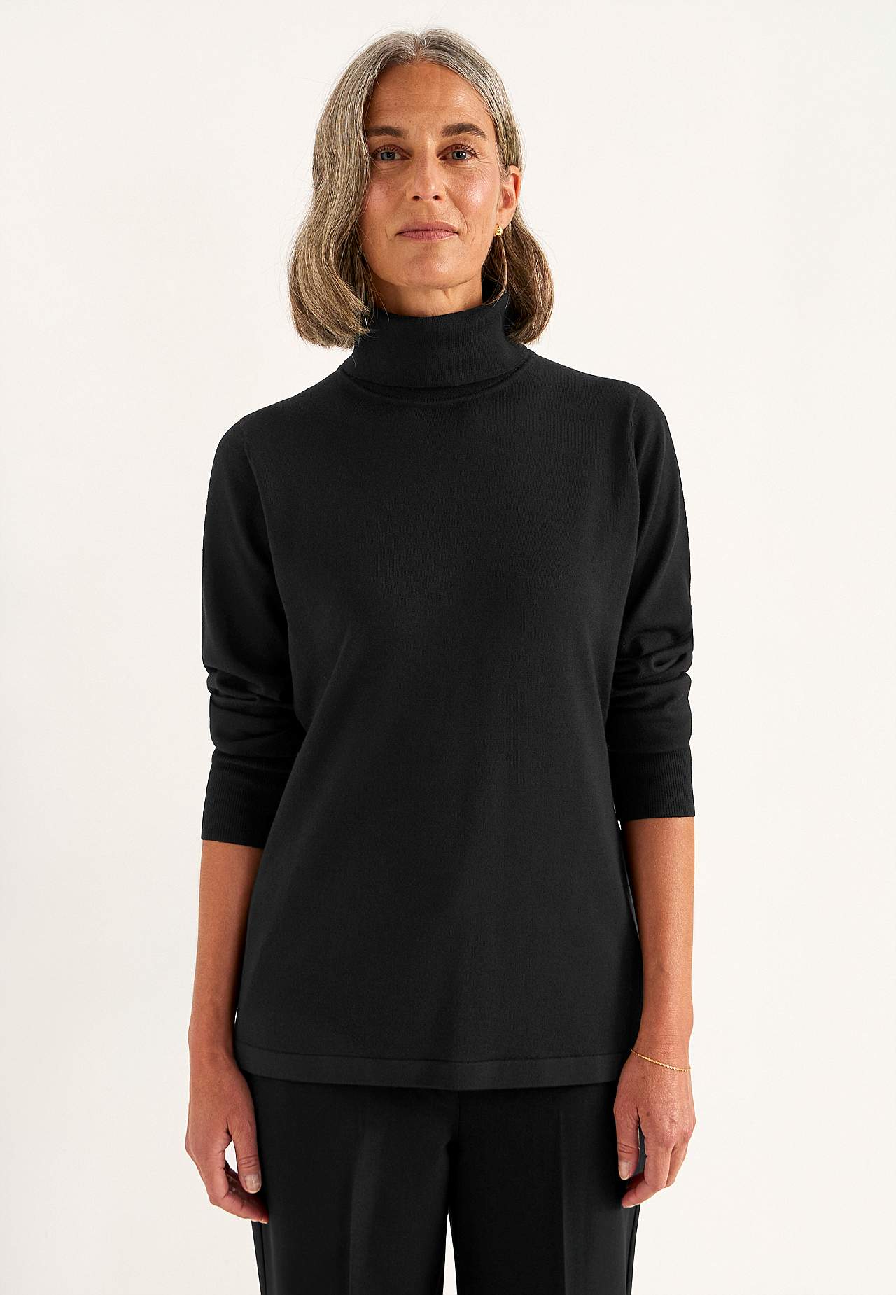 Turtleneck Premium trøje i merinould billede