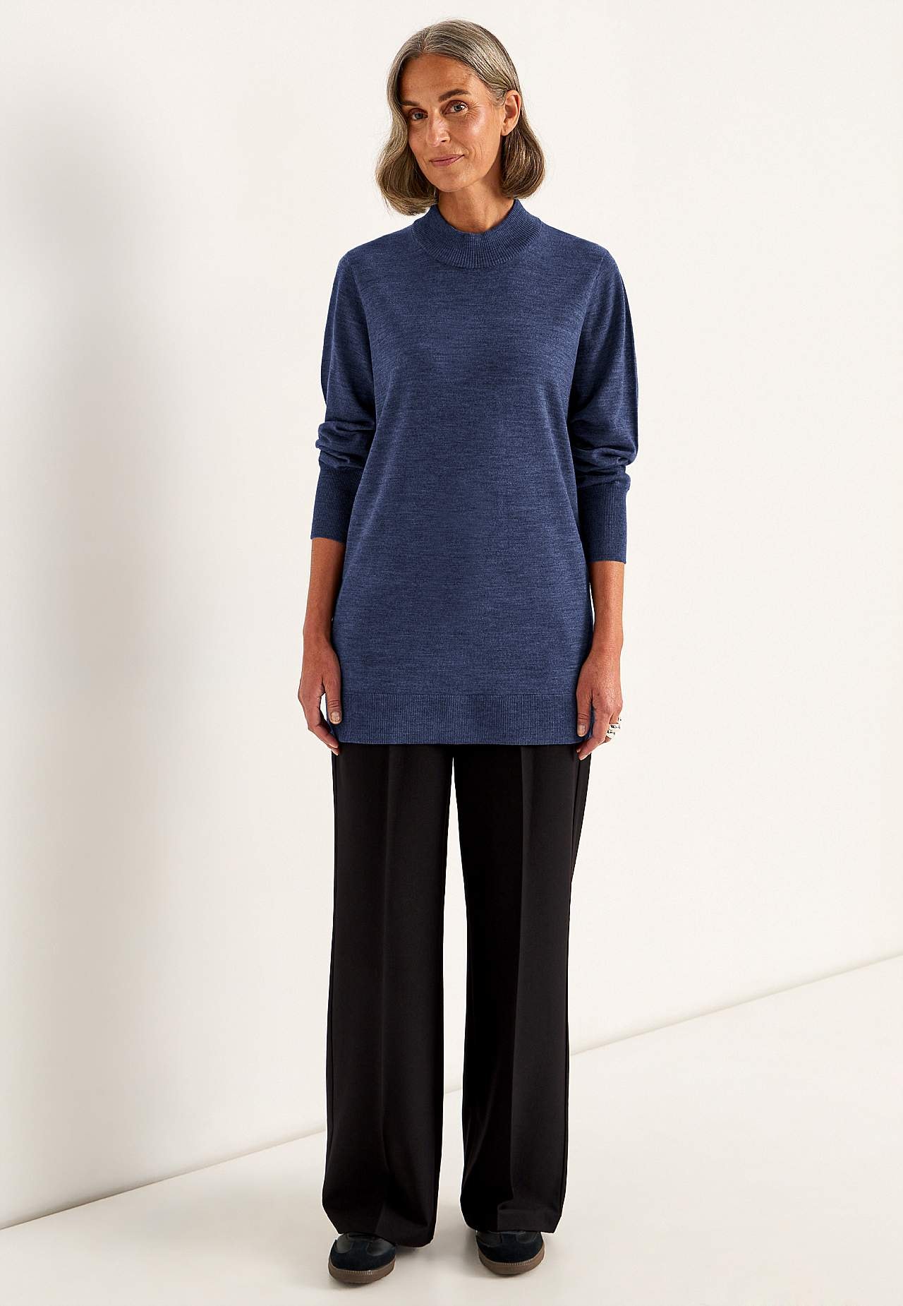 Roll-neck Premium in merino wool