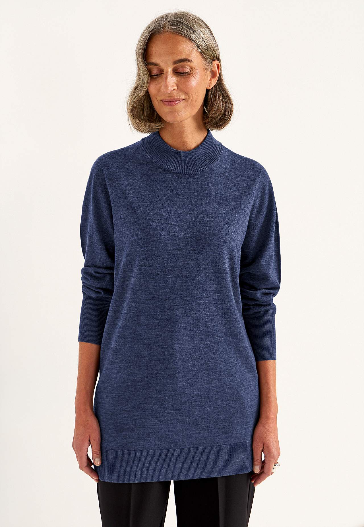 Roll-neck Premium in merino wool