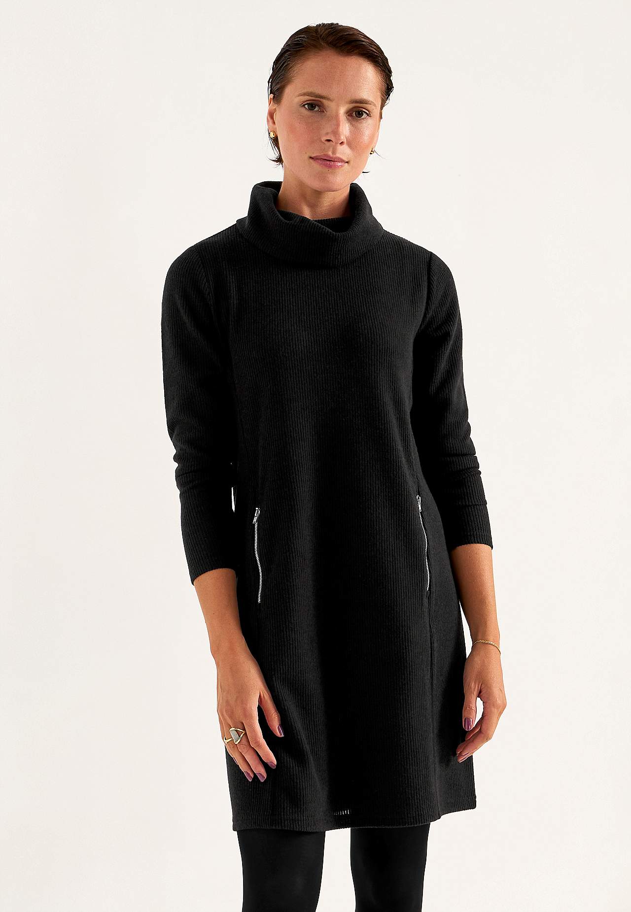 Super soft dress with collar Beata
