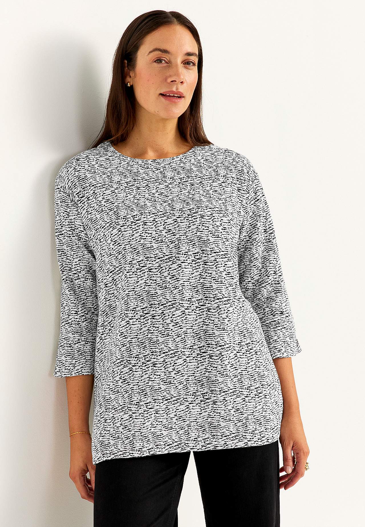 Jersey tuniq with slits