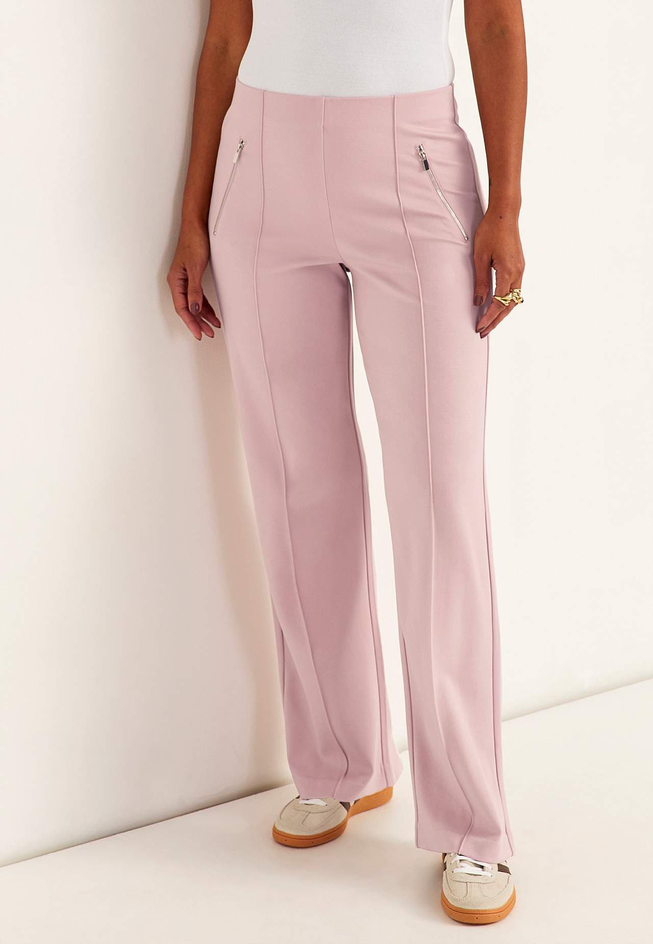 Wide trousers in Punto di Roma jersey Lisa