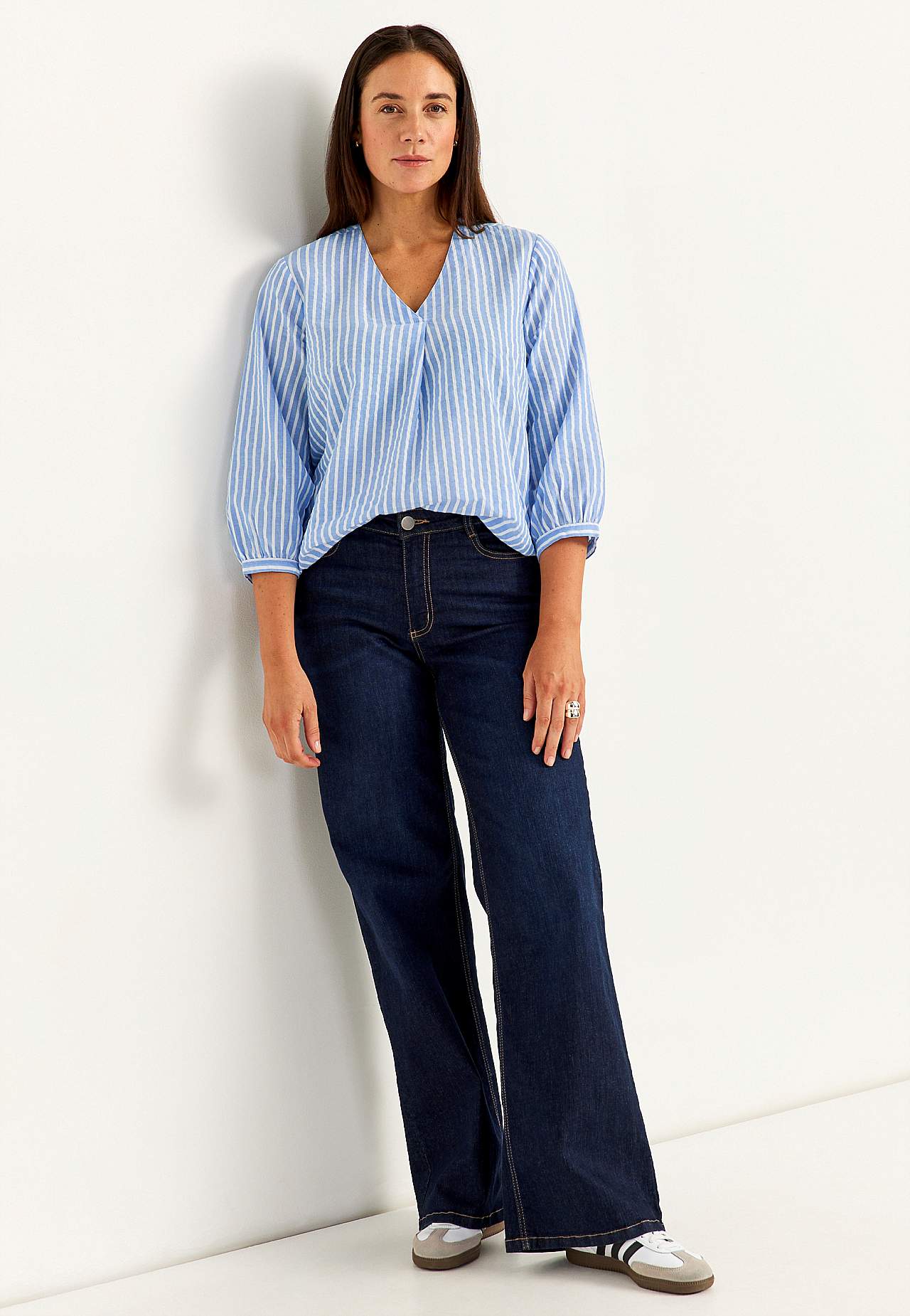 Blouse in seersucker