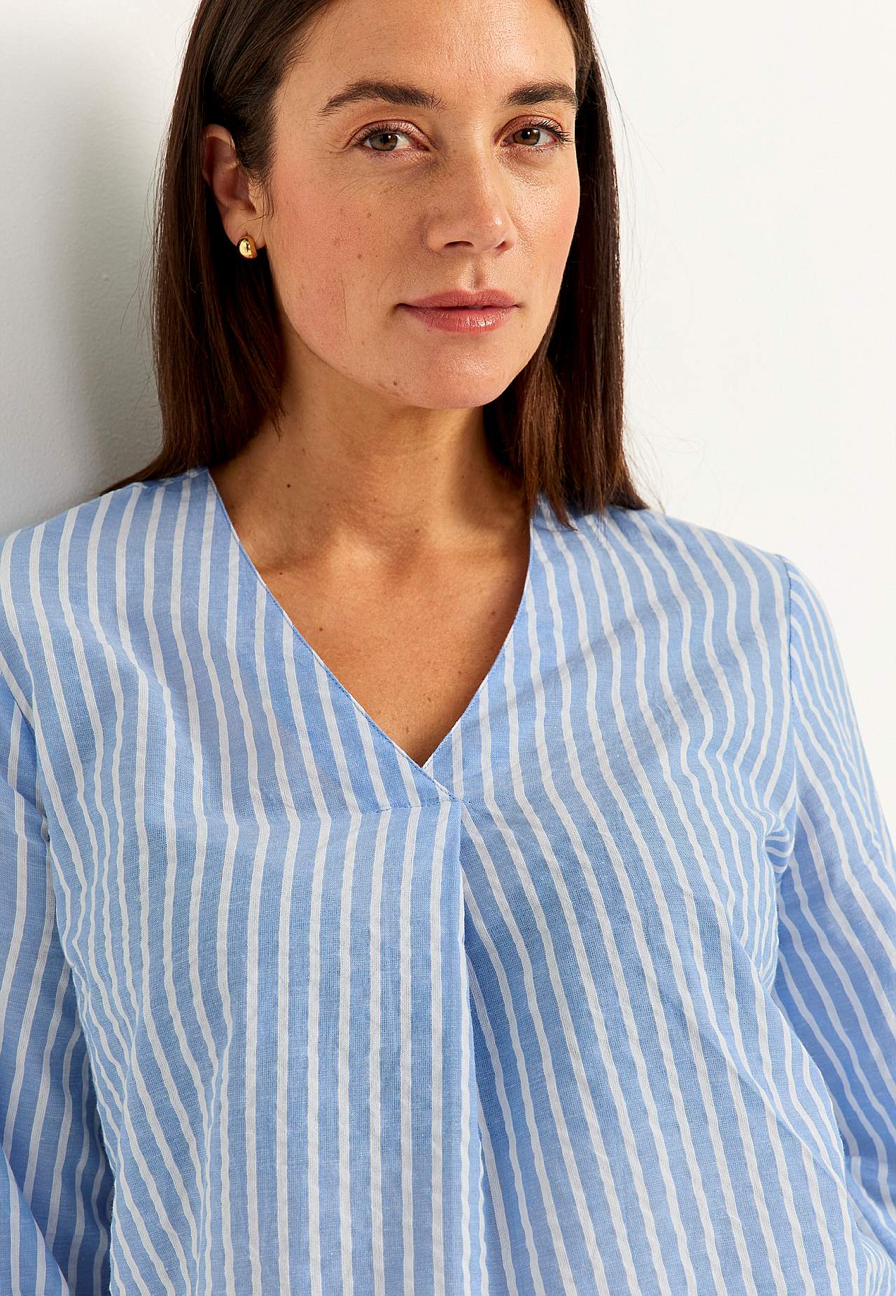 Blouse in seersucker