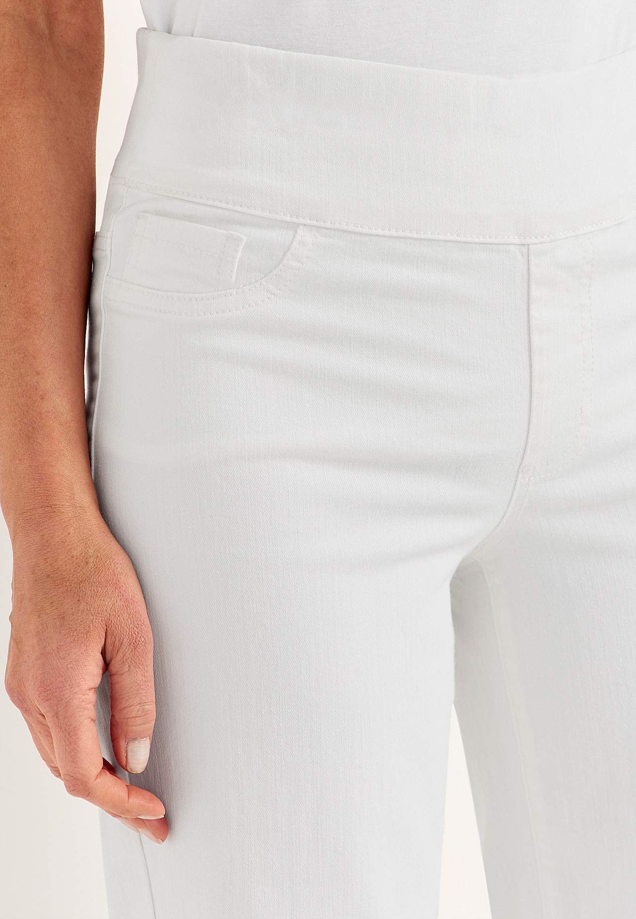 Wide ankle-length jeans with high rise Elisa