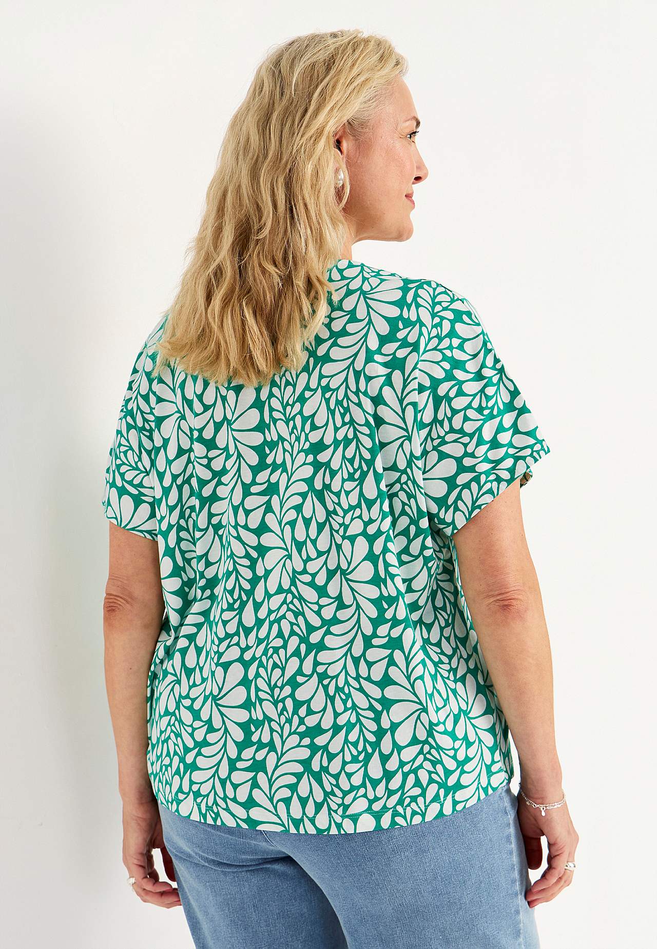 Jersey top with short sleeves