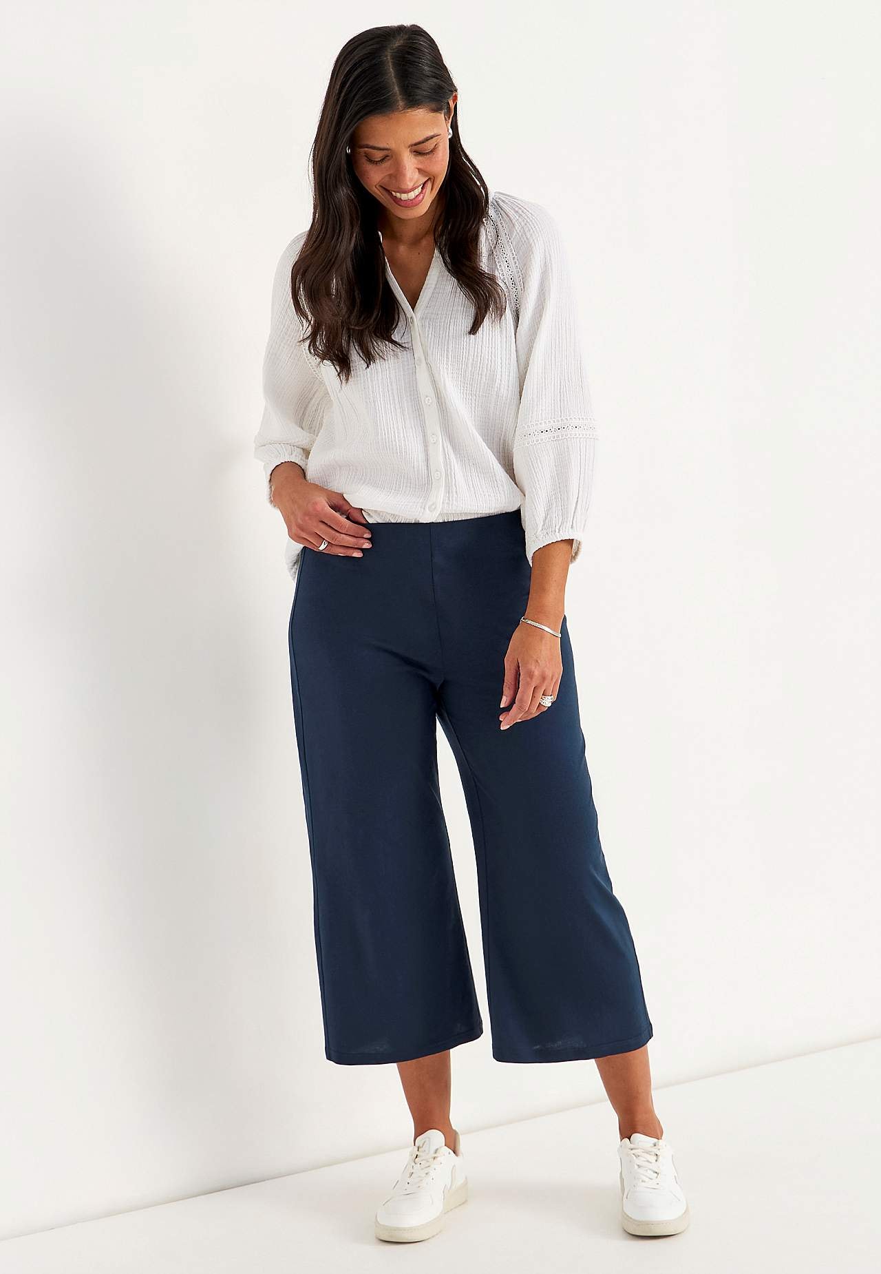 Culotte trousers in jersey