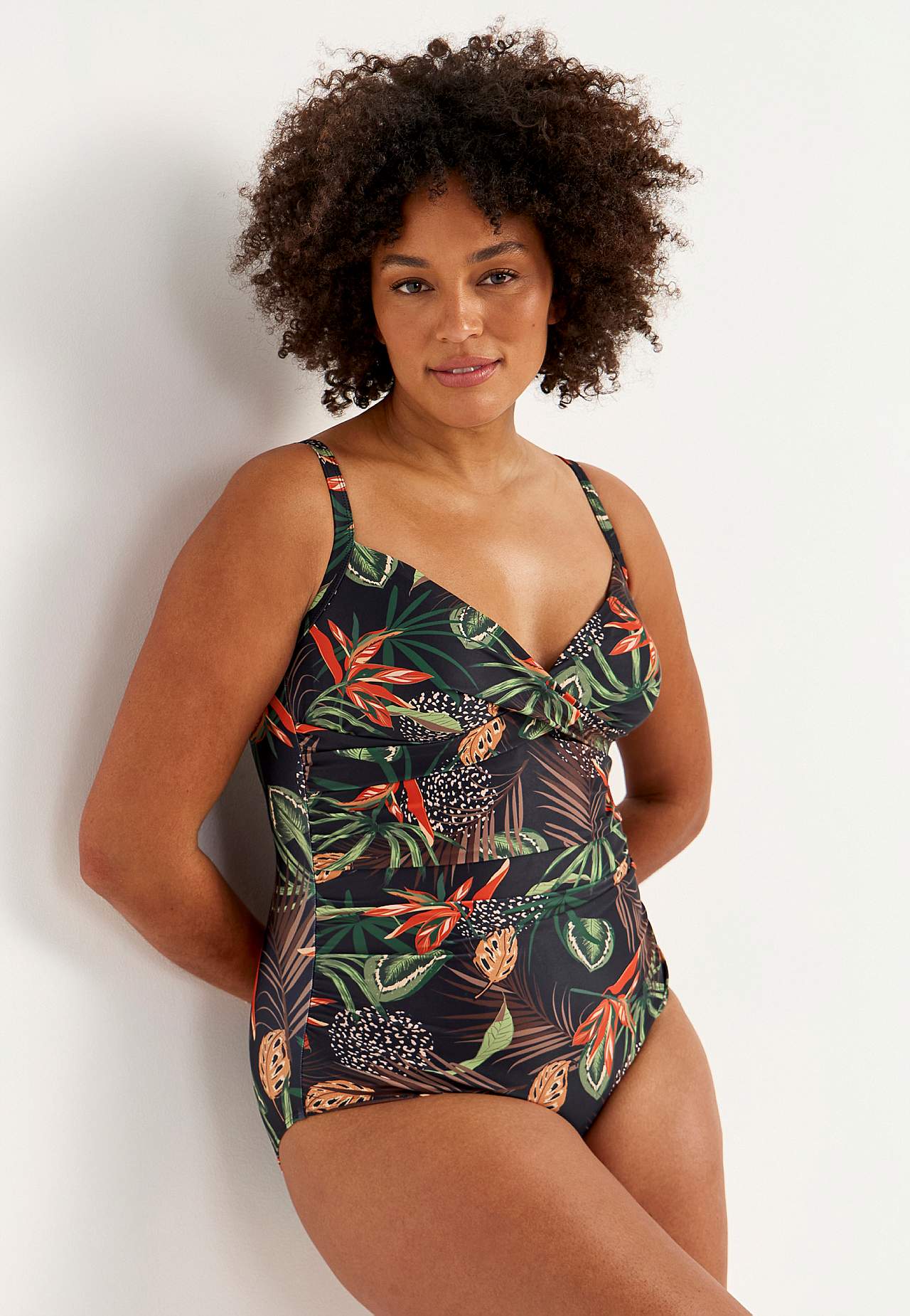 Patterned shaping swimsuit