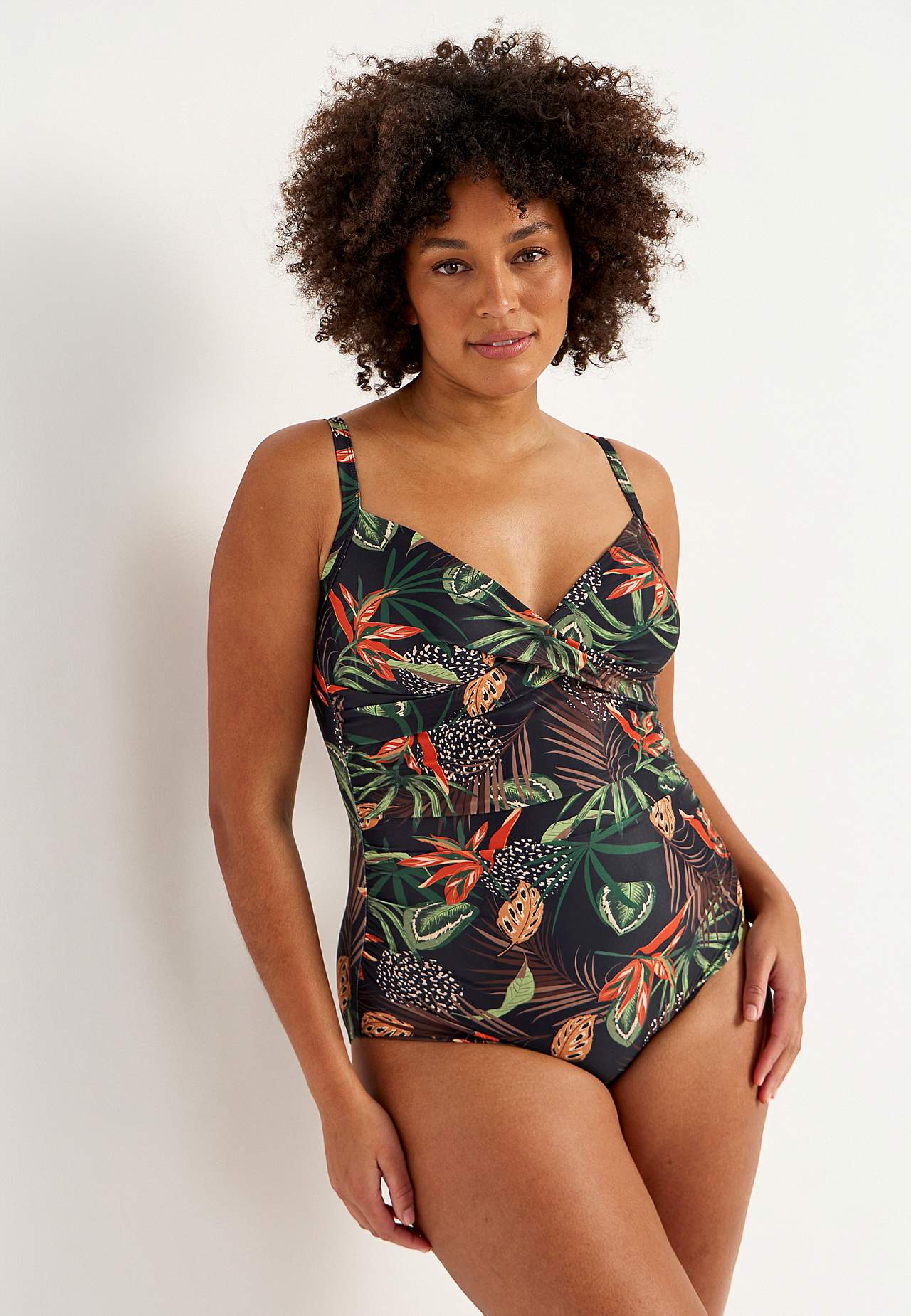 Patterned shaping swimsuit