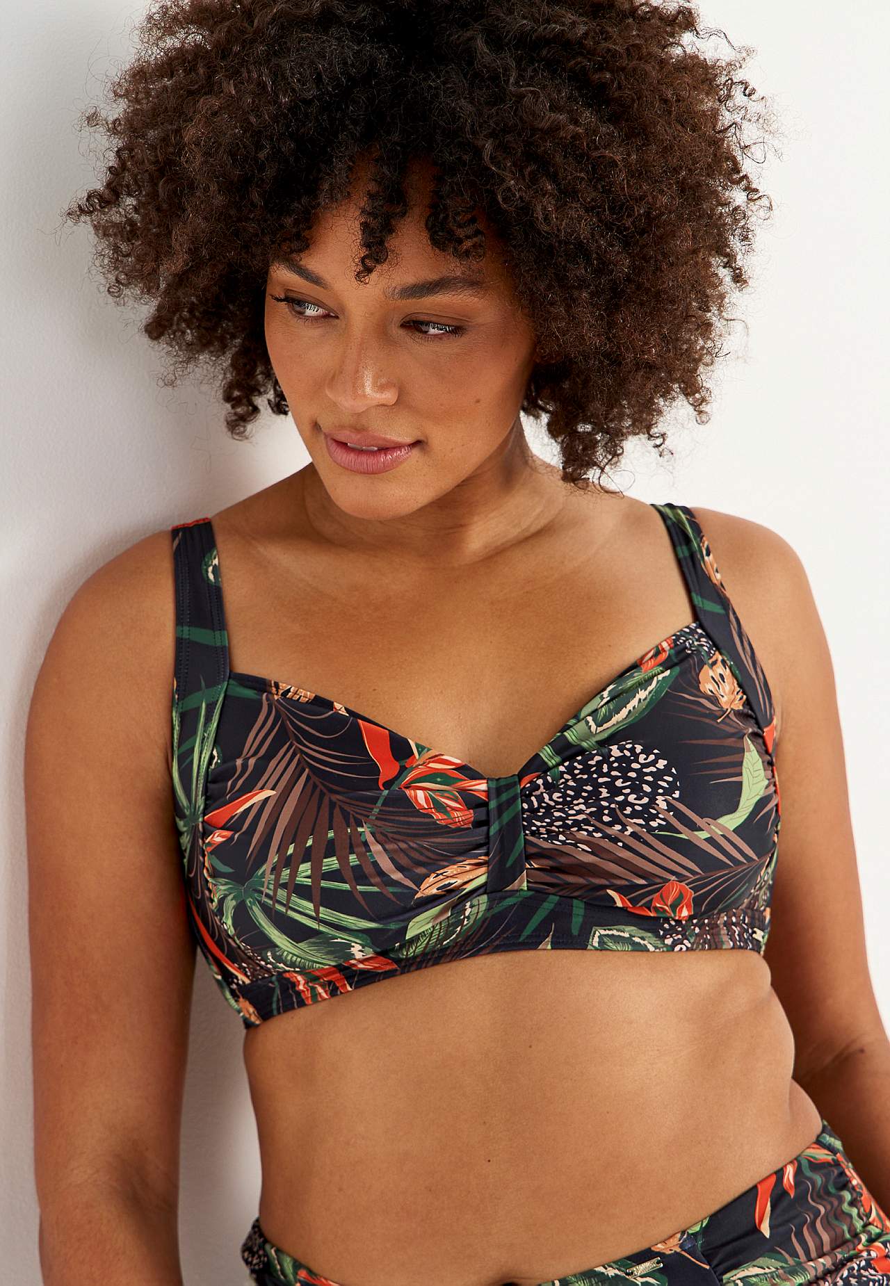 Patterned bikini bra