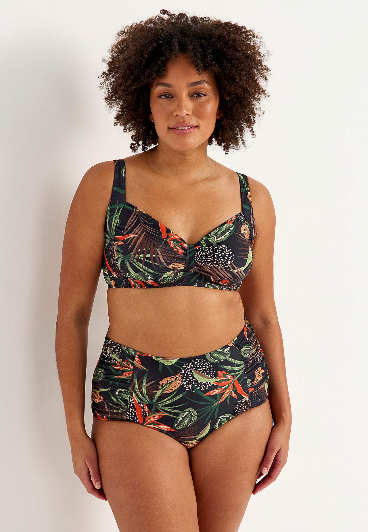 Patterned bikini bra