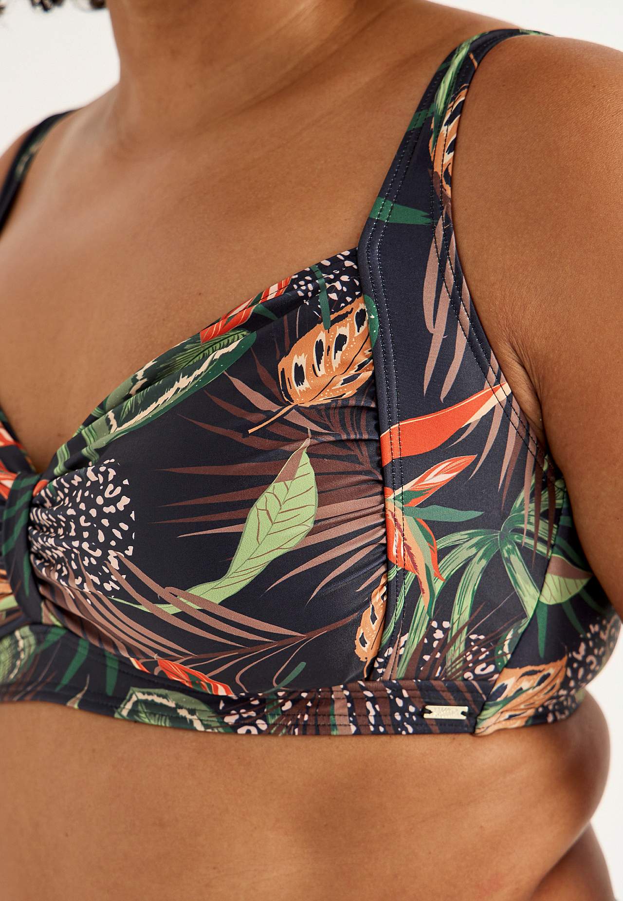 Patterned bikini bra