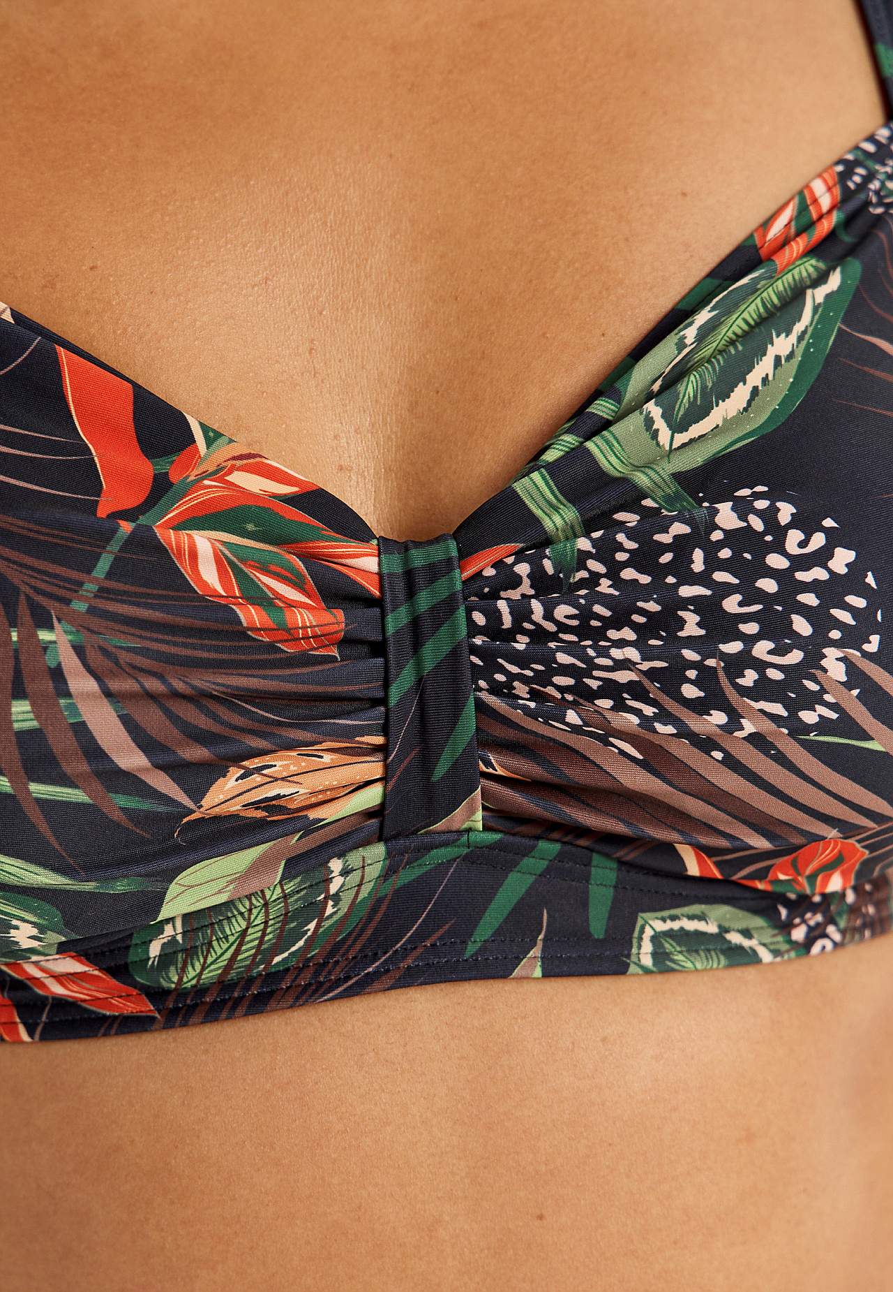 Patterned bikini bra