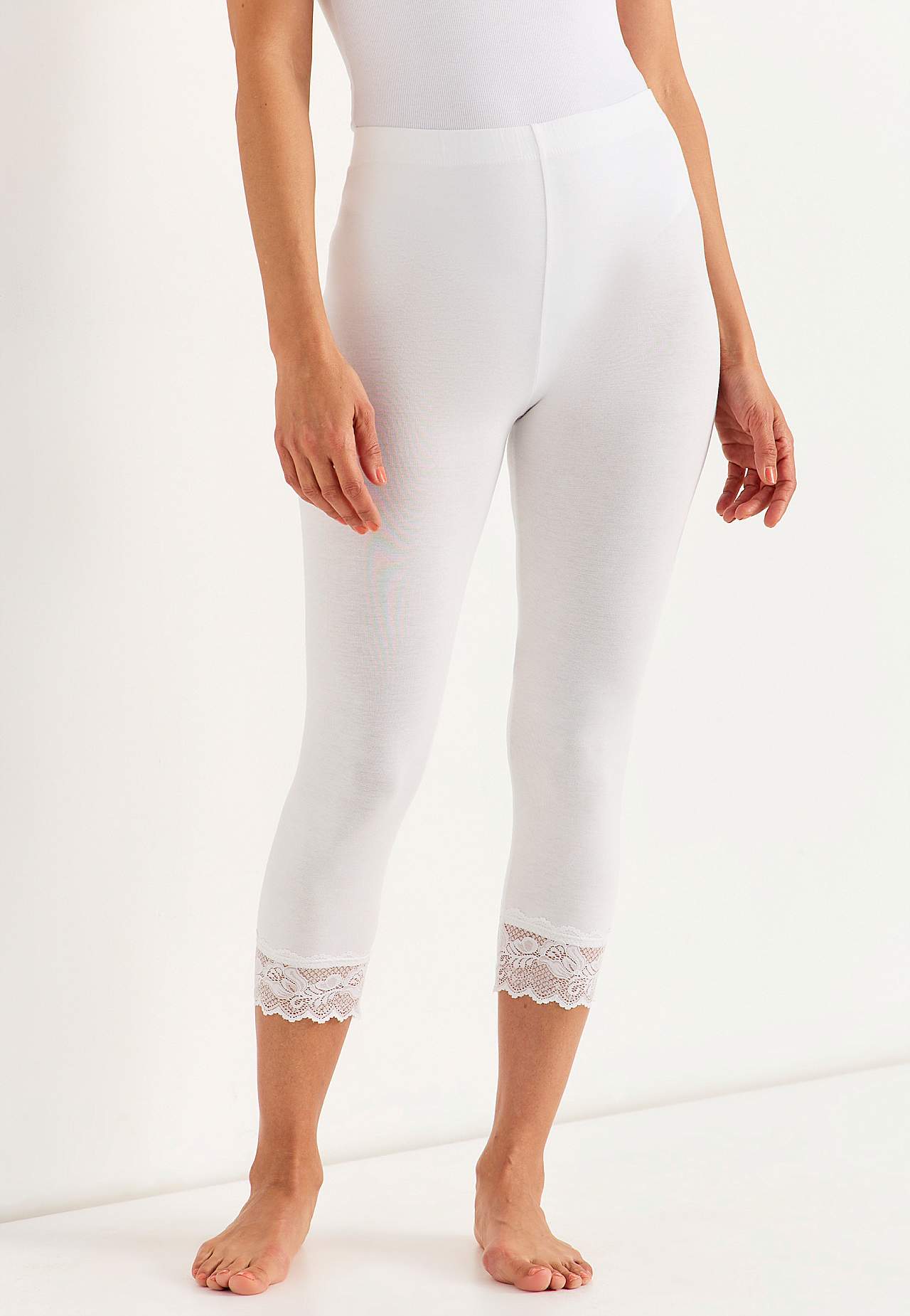 Capri leggings med blonde billede