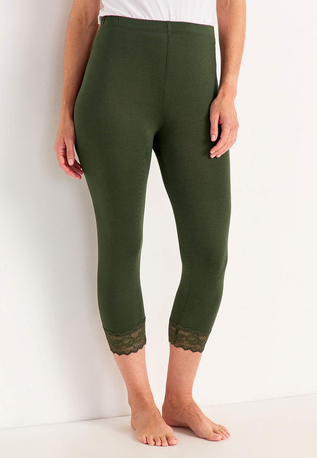 Capri leggings med blonde billede