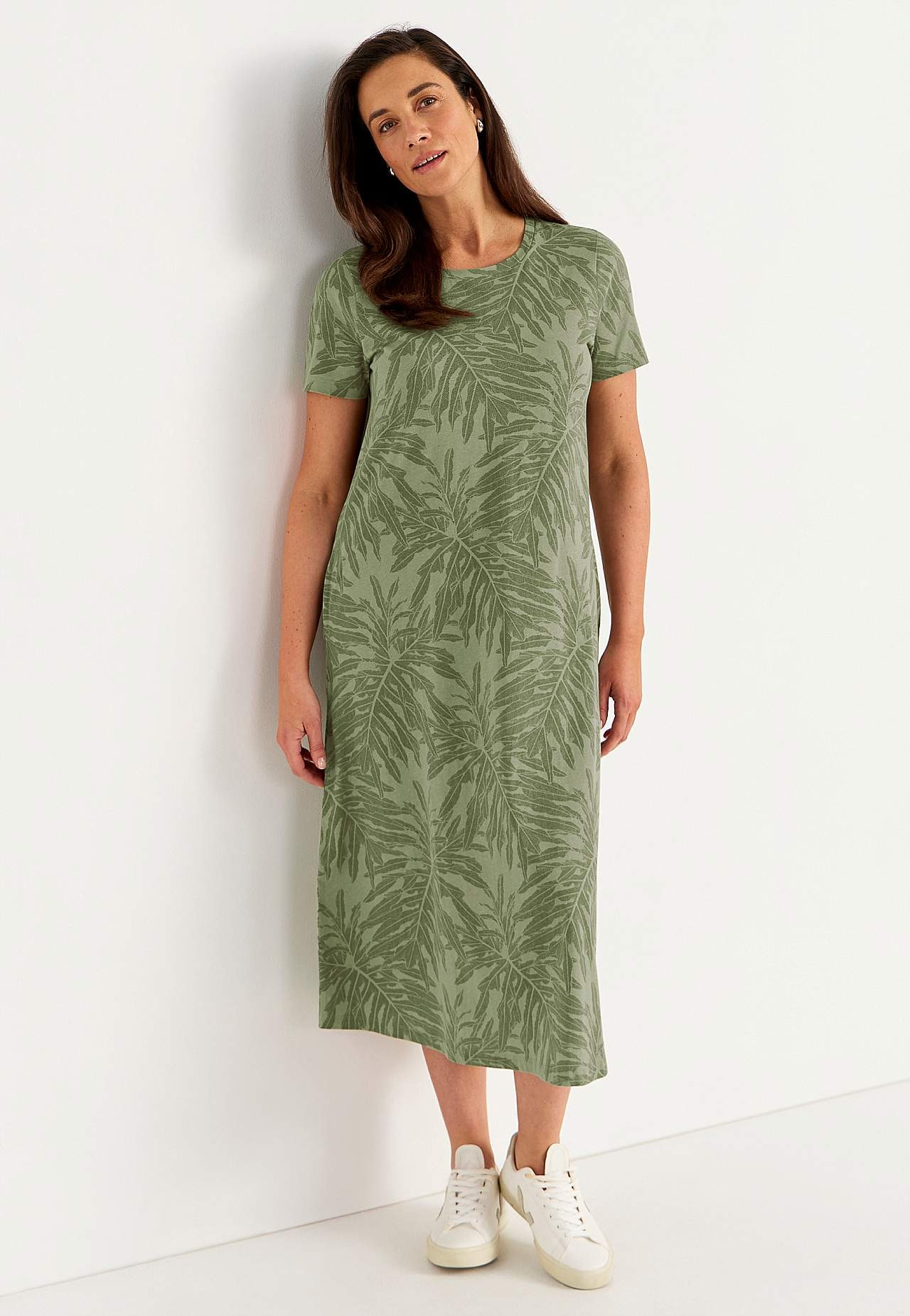 Dress in organic cotton with pockets