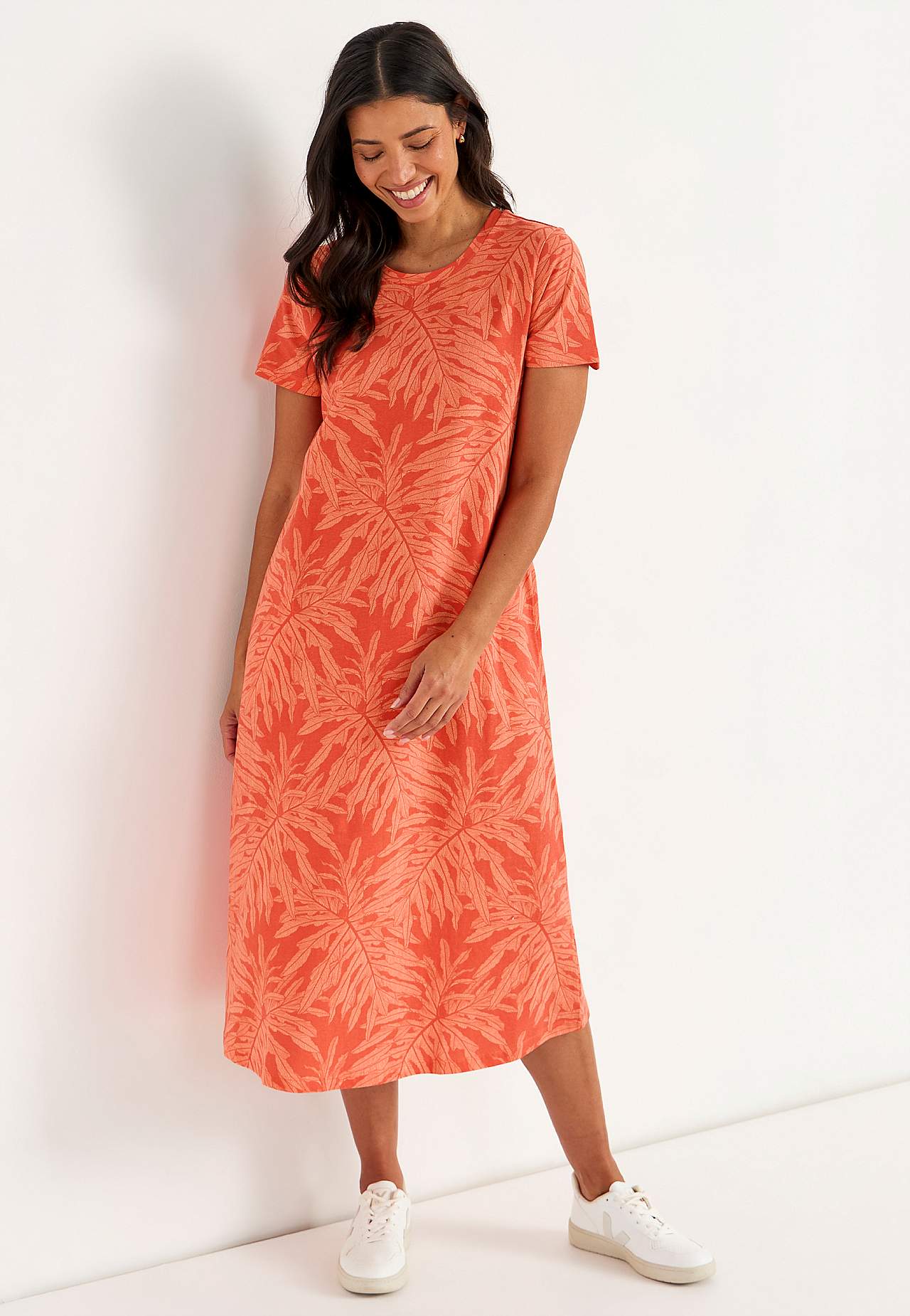 Dress in organic cotton with pockets