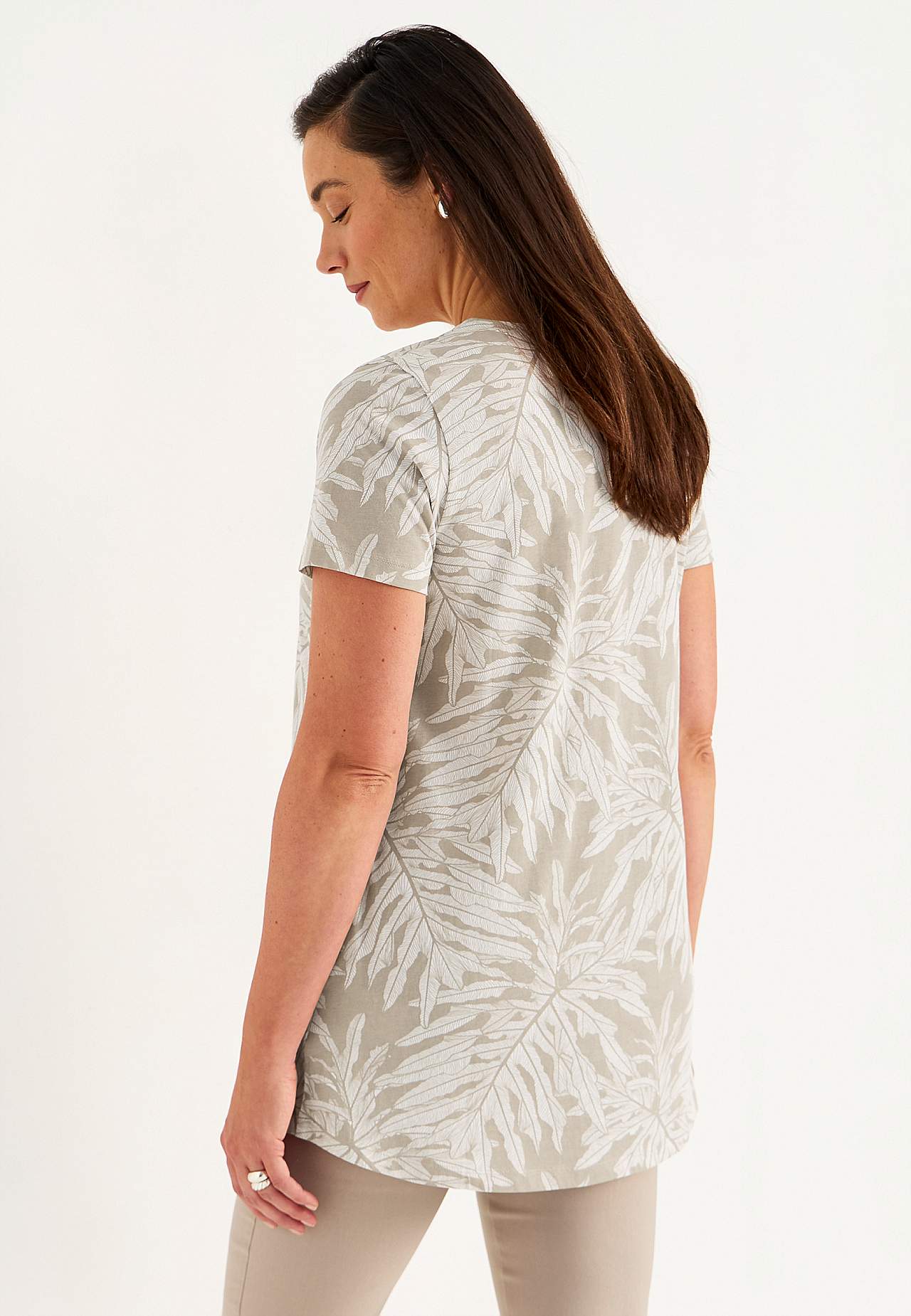 Tunic top in organic cotton with pockets