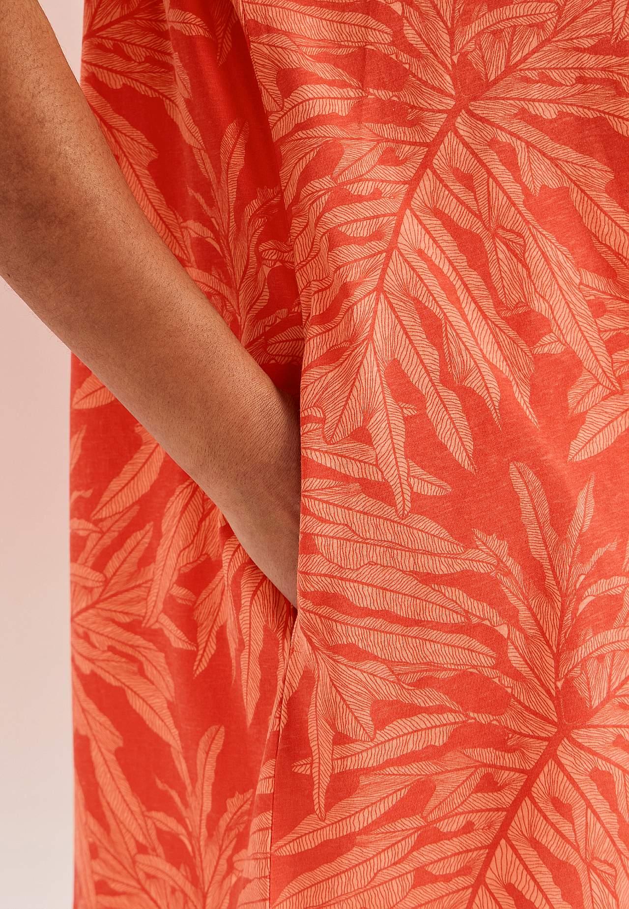 Tunic top in organic cotton with pockets