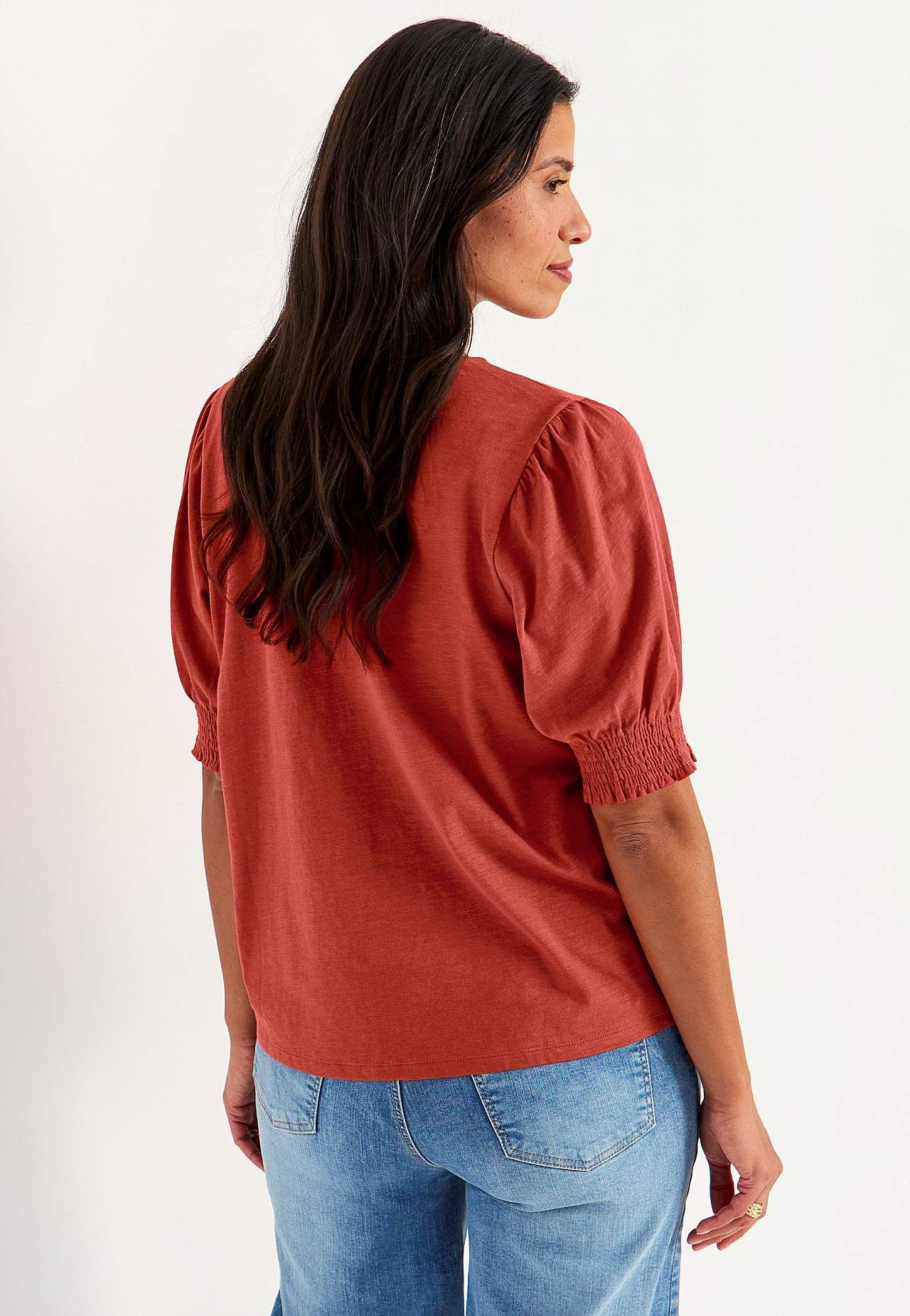 Jersey top with buttons