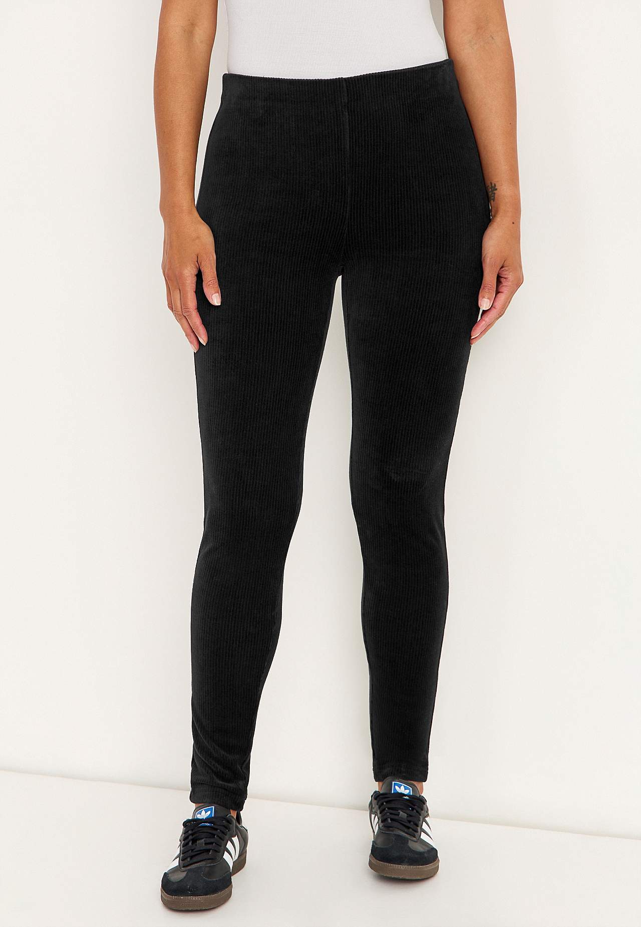 Jersey leggings i cord