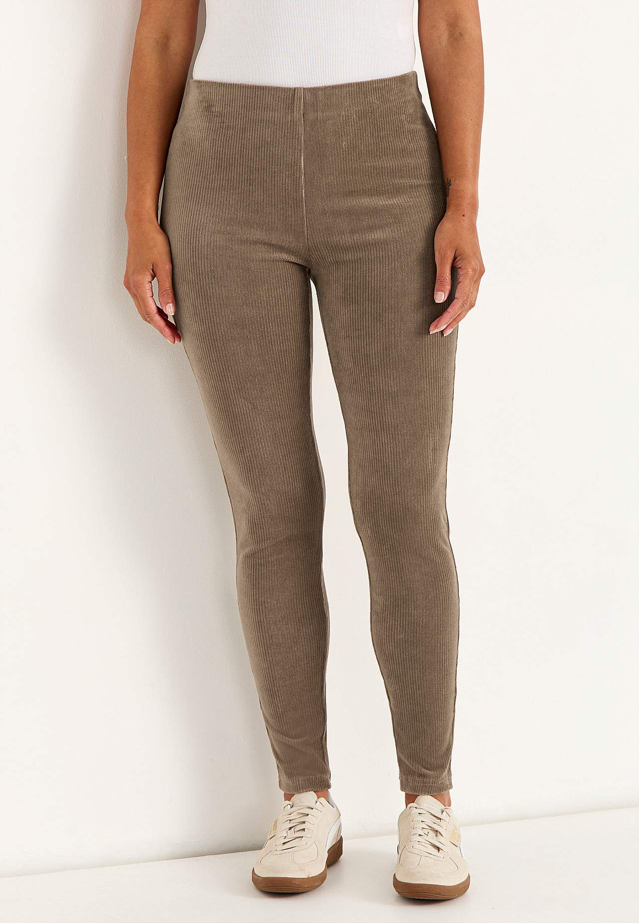 Jersey leggings i cord
