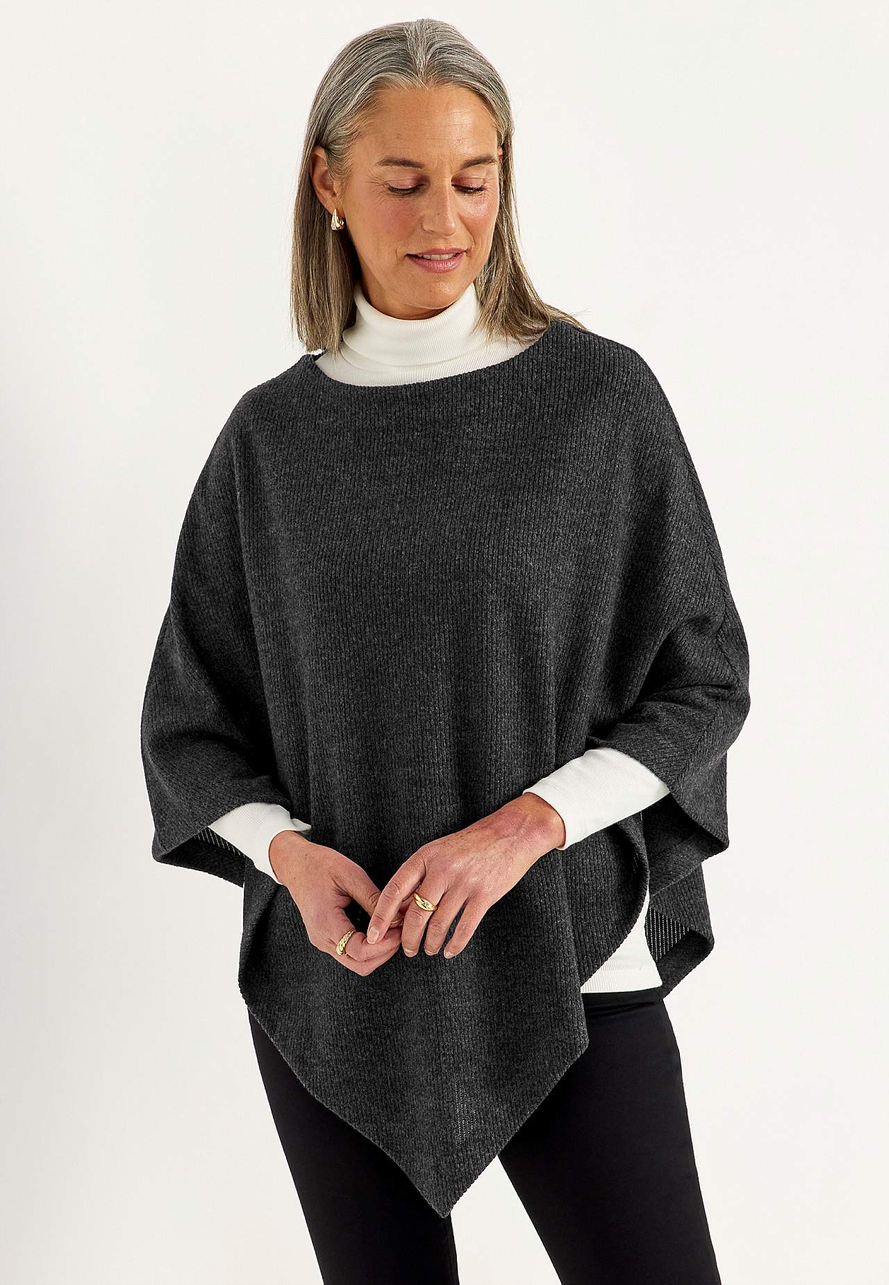 Superblød, one-size poncho