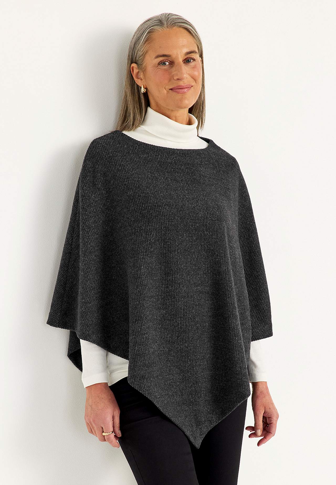 Superblød, one-size poncho