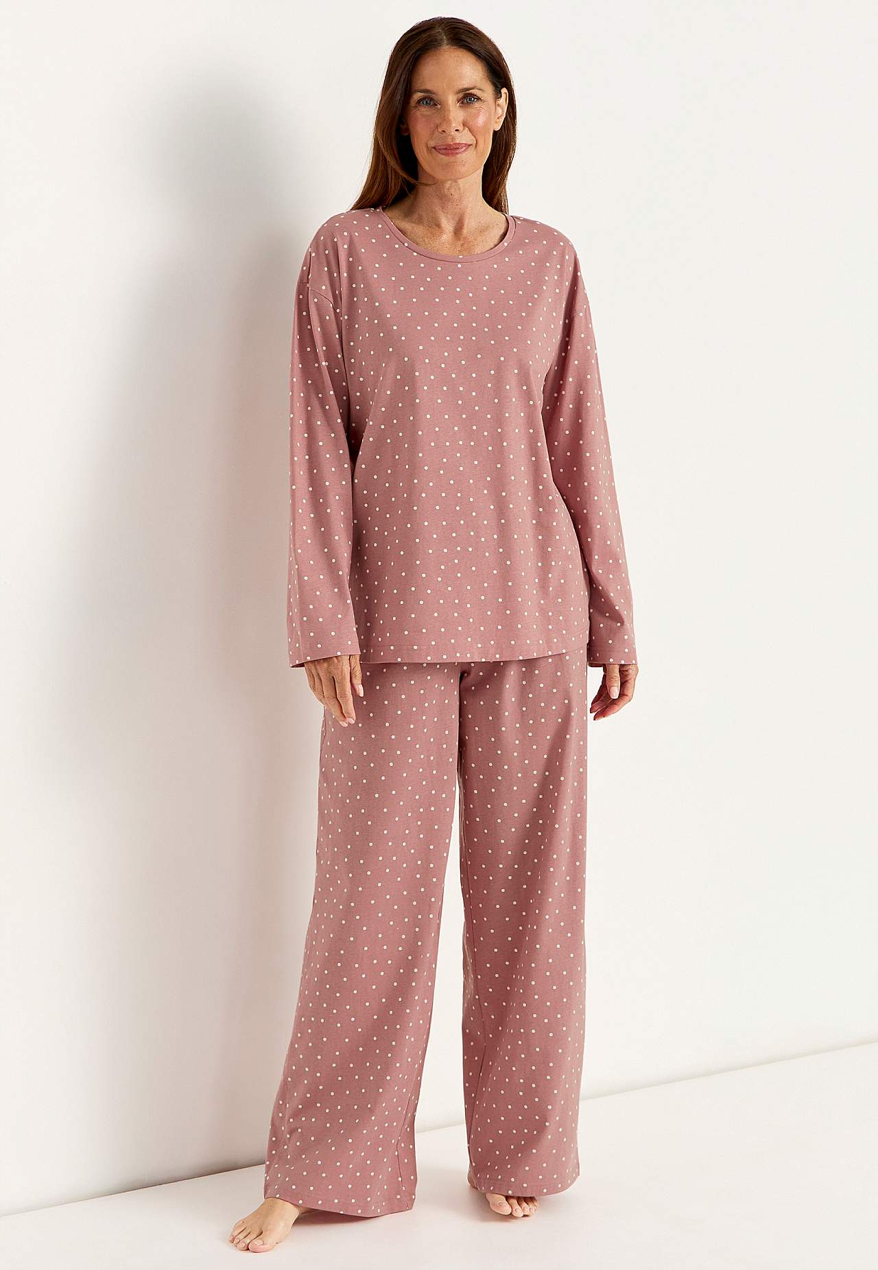 Pilkullinen, 2-osainen jerseypyjama