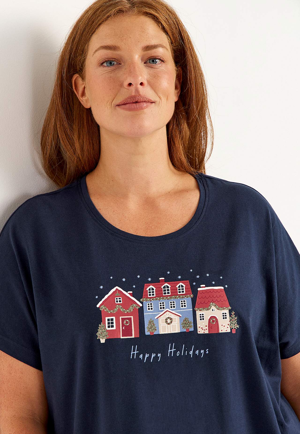 Kurzärmliges Trikot-Nachthemd