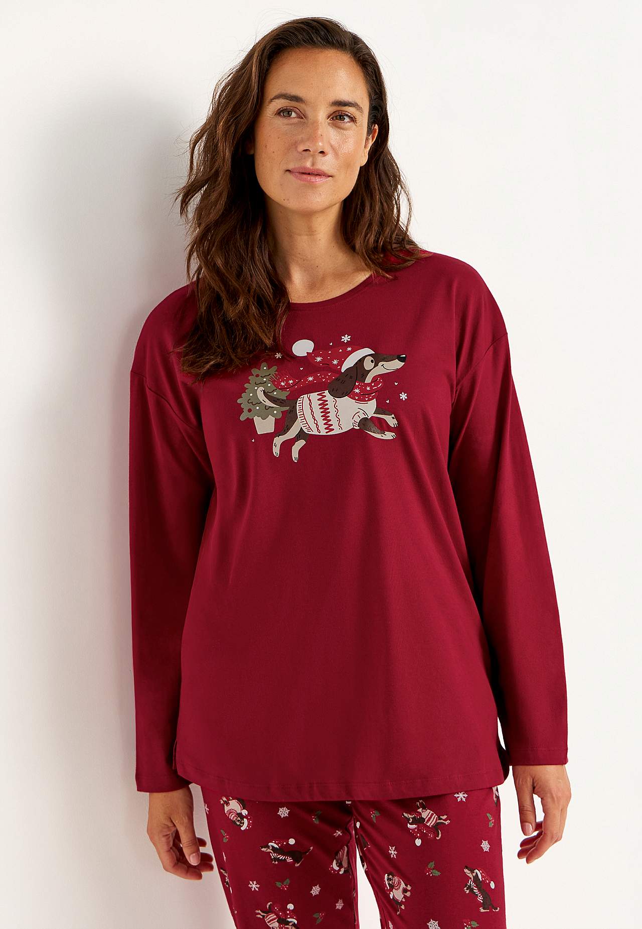 To-delt jerseypyjamas