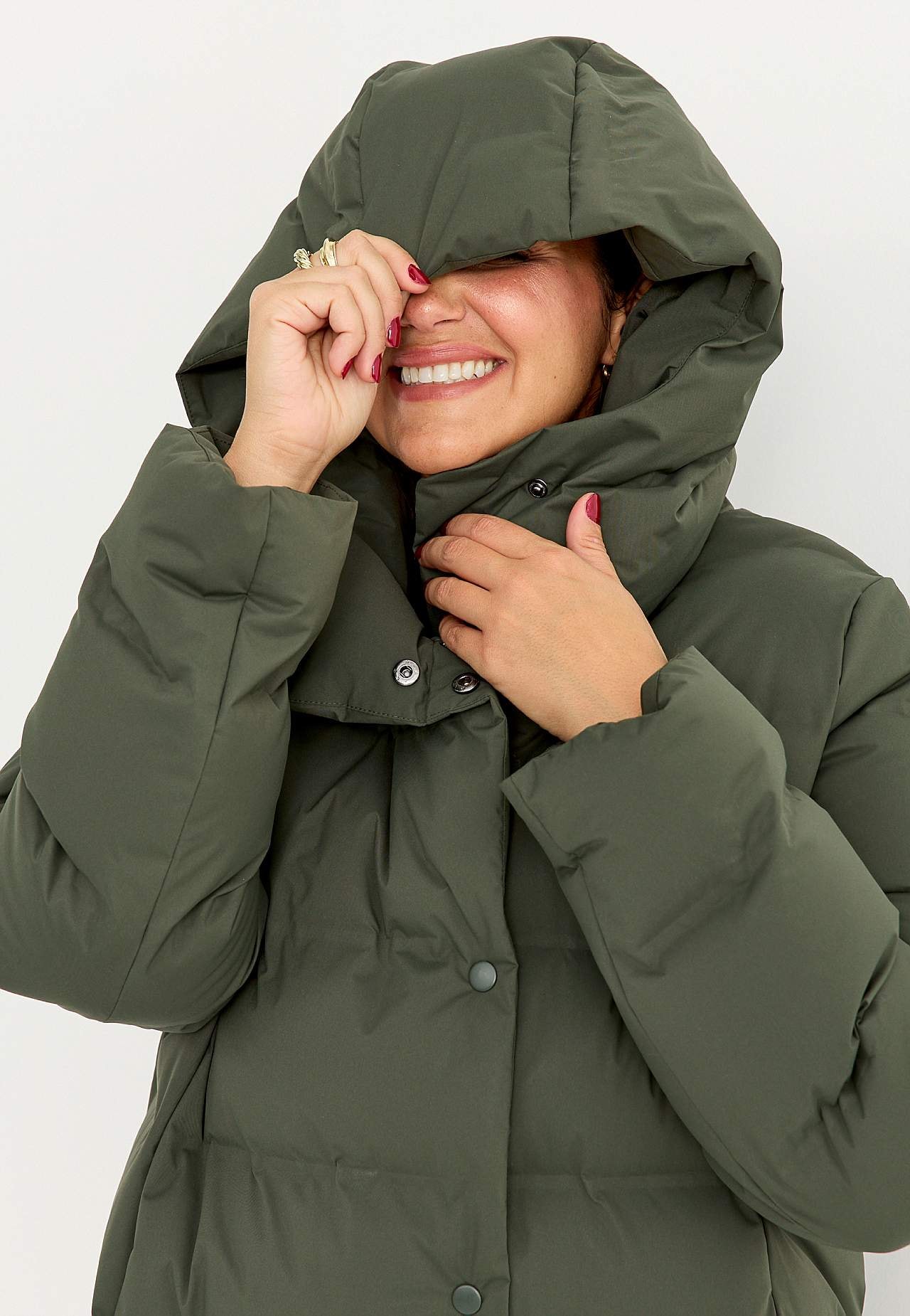 Jacket with down feel