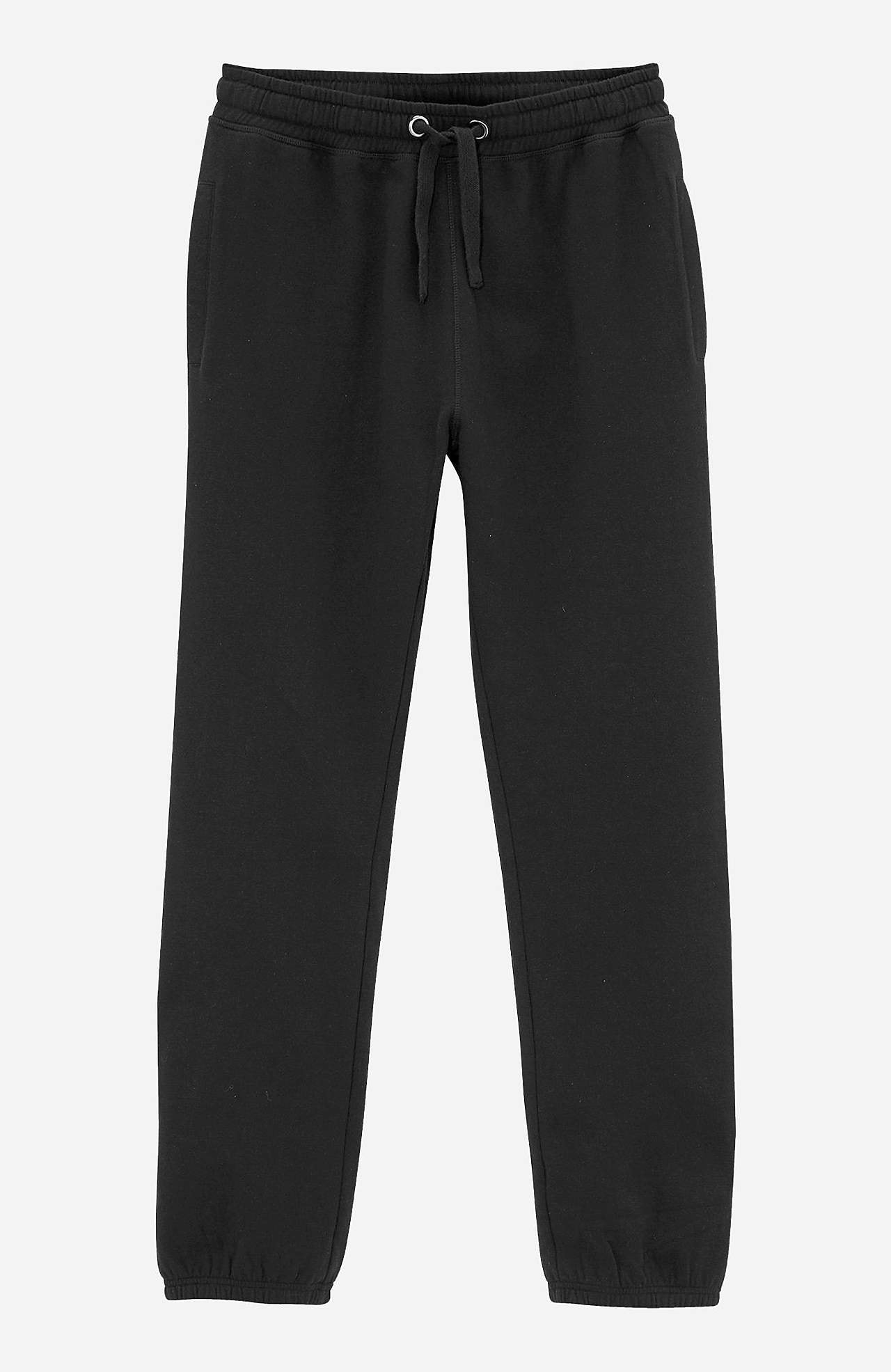 Sweatshirt pants with elastic at the leg ends