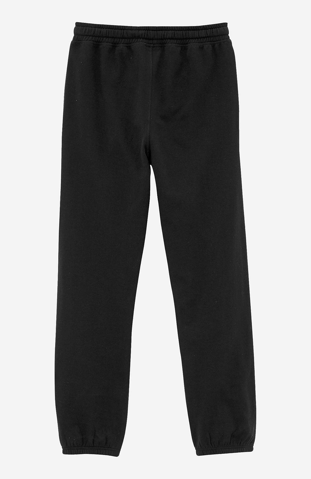 Sweatshirt pants with elastic at the leg ends