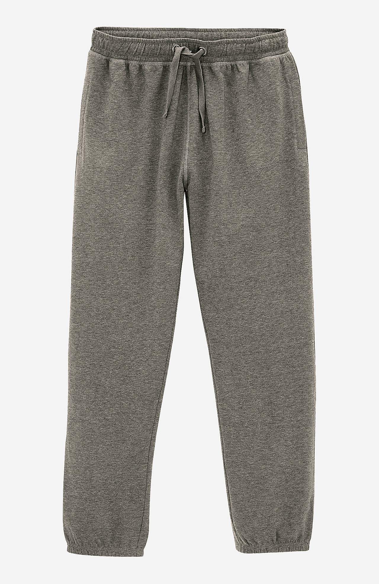 Sweatshirt pants with elastic at the leg ends