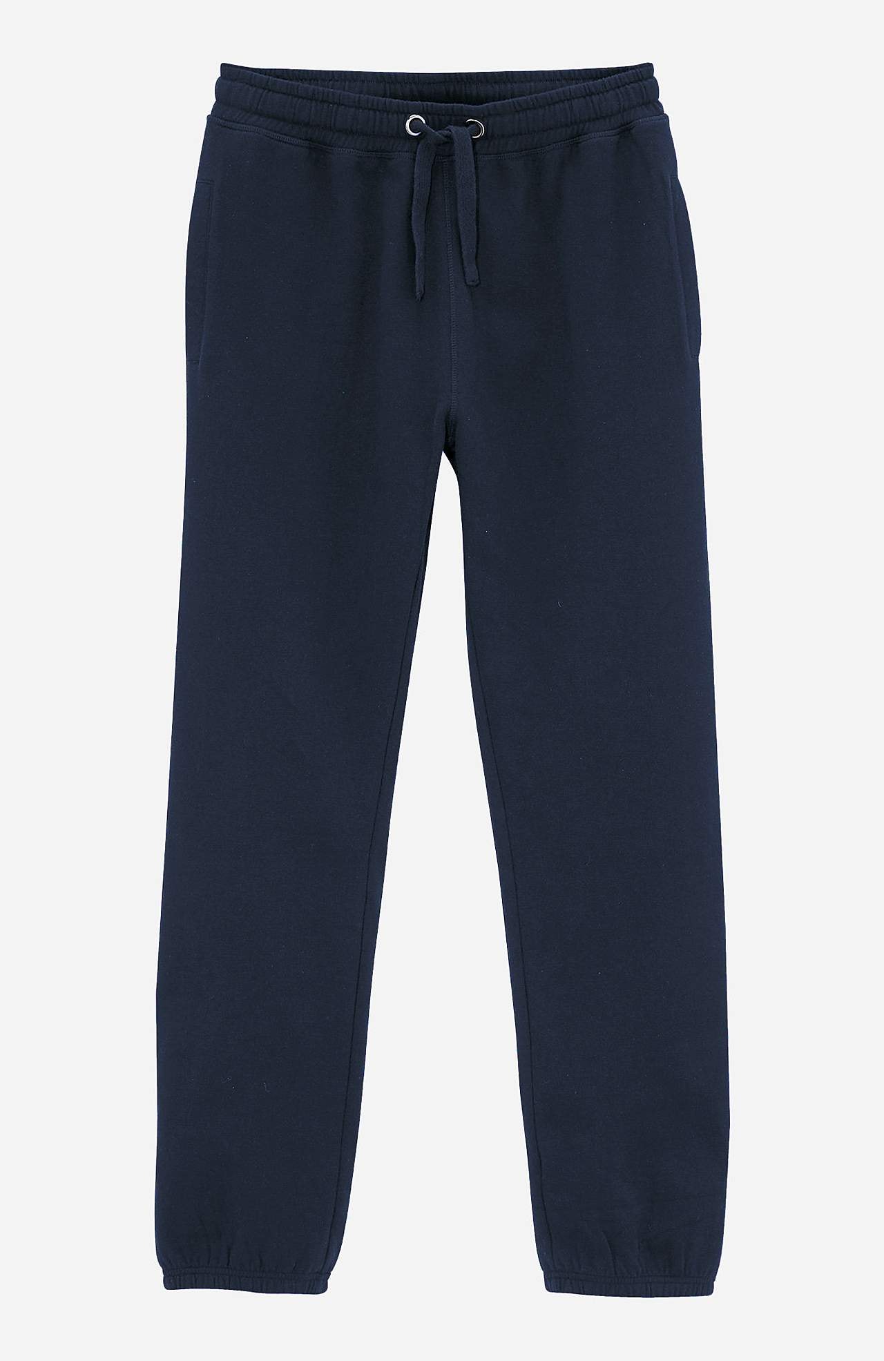 Sweatshirt pants with elastic at the leg ends