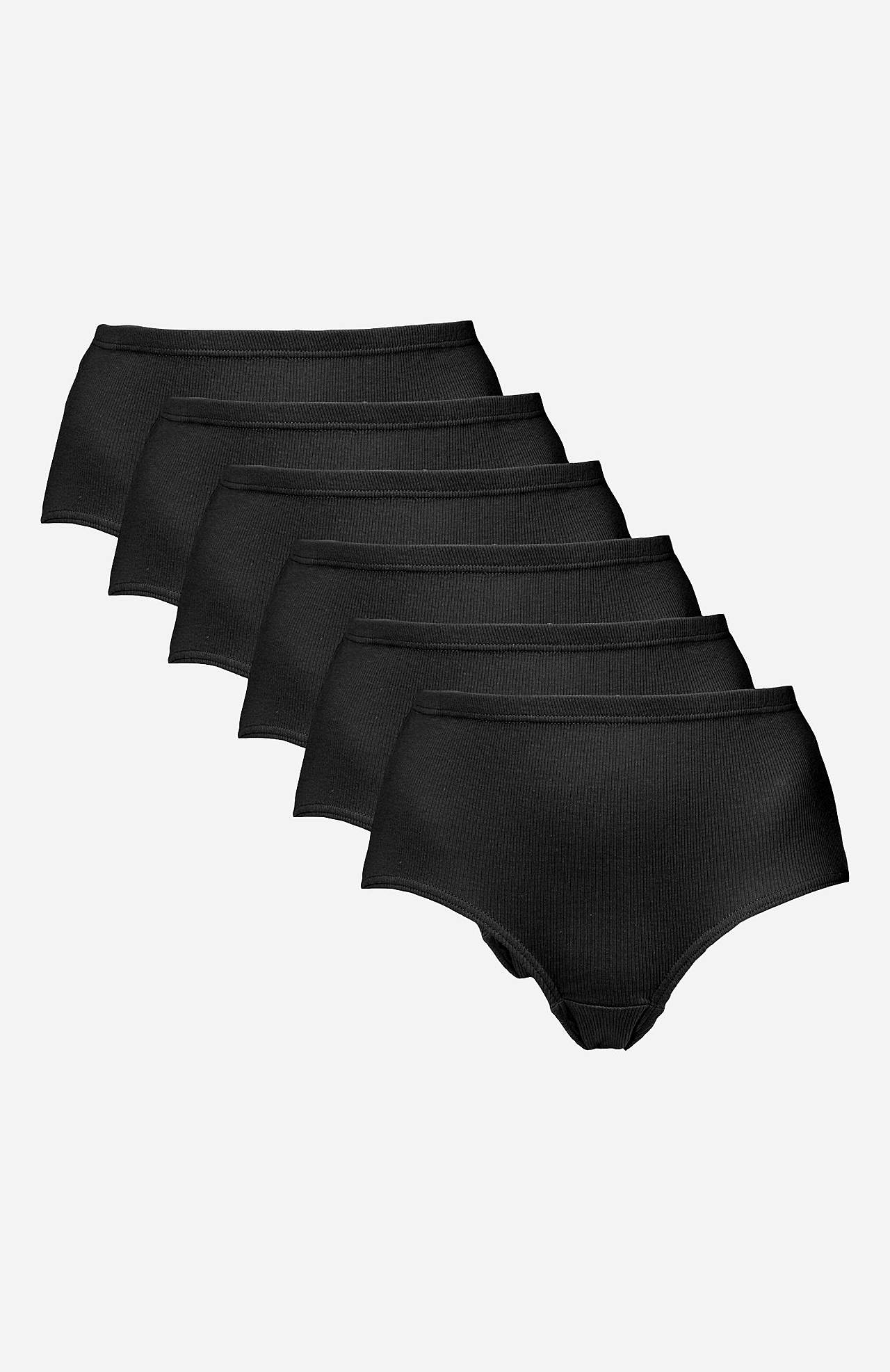 Ribbed women's briefs in cotton Lisa 6-pack