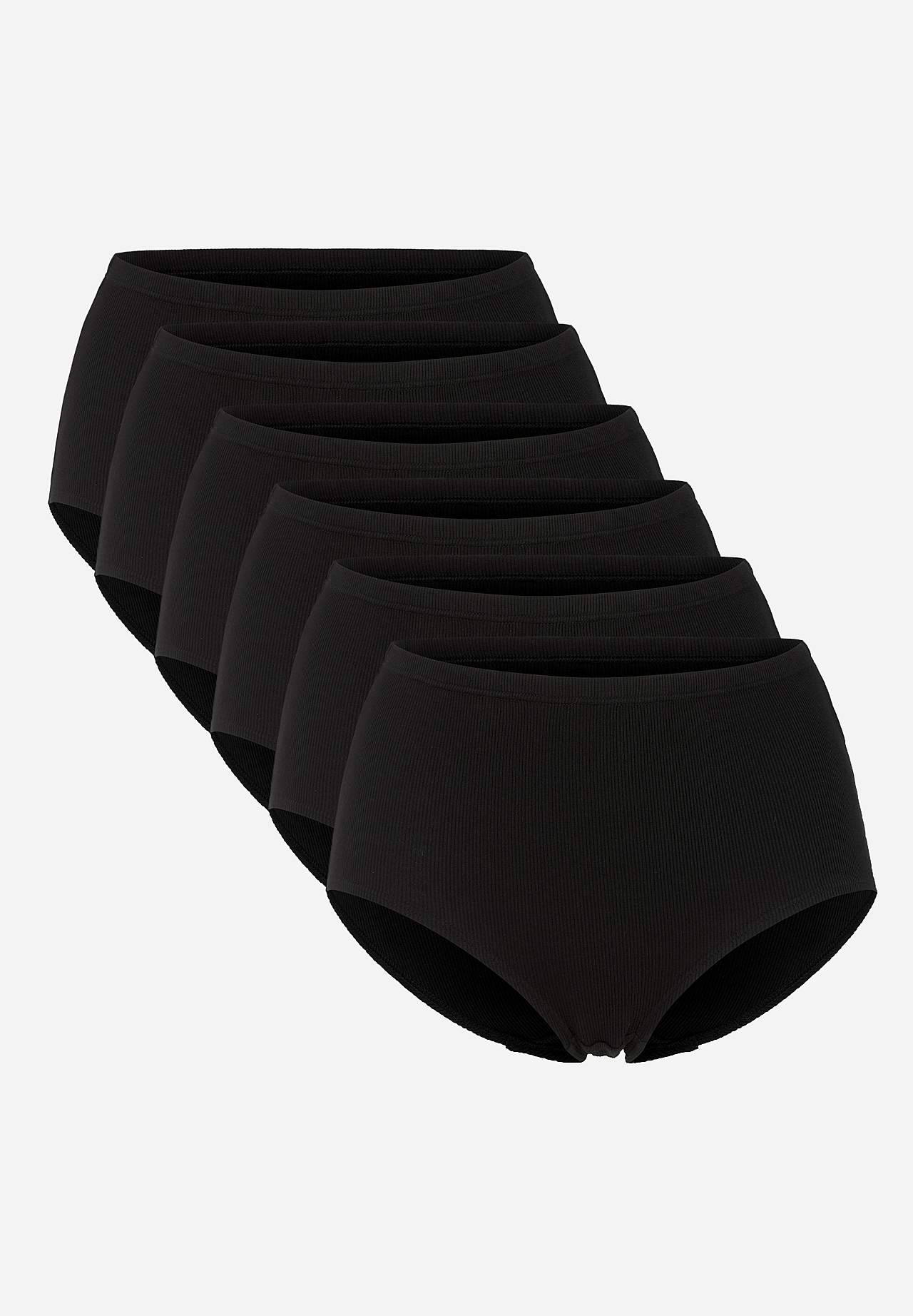 Ribbet trusse i bomuld 6-pack billede