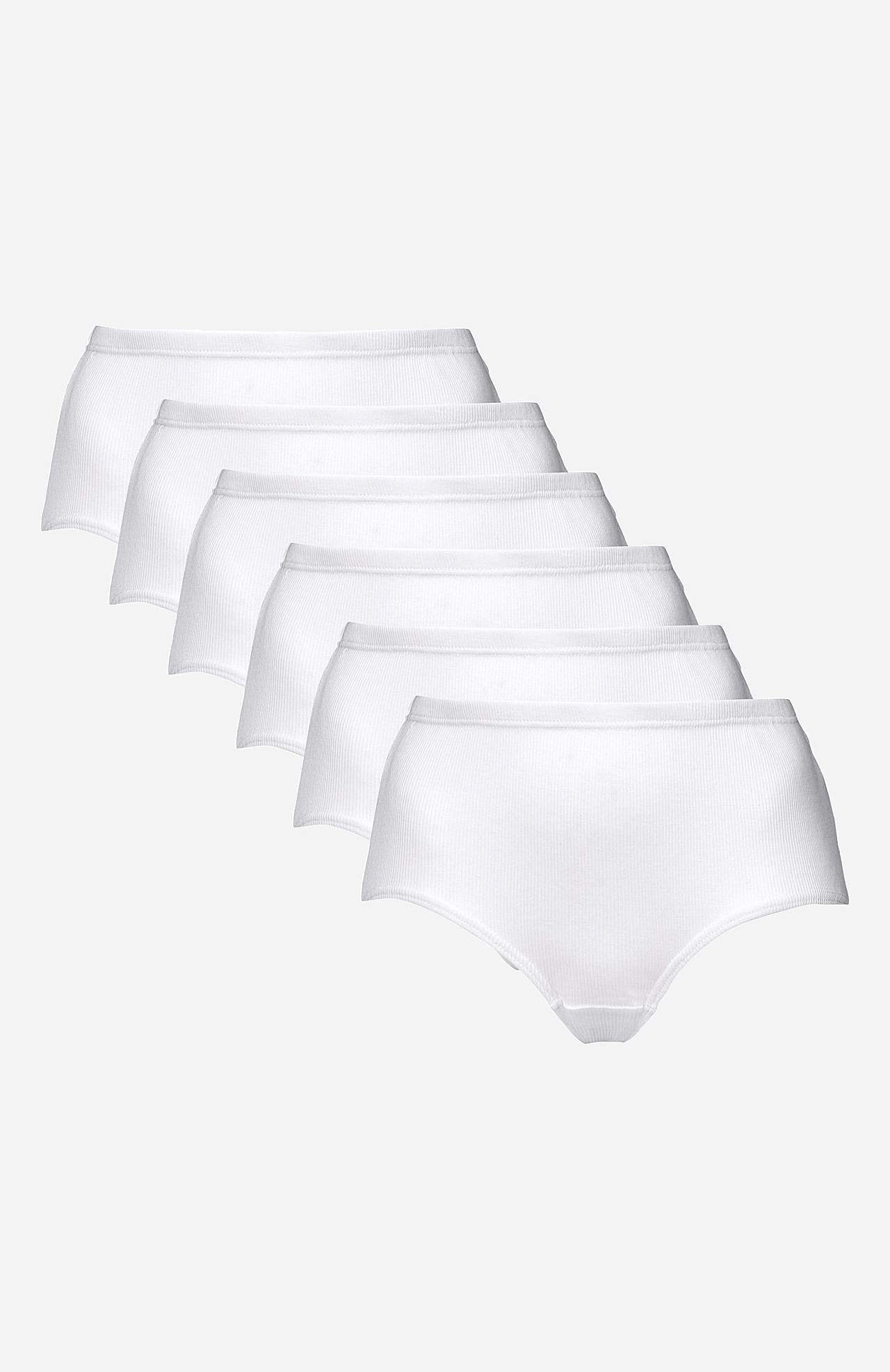 Ribbed women's briefs in cotton Lisa 6-pack