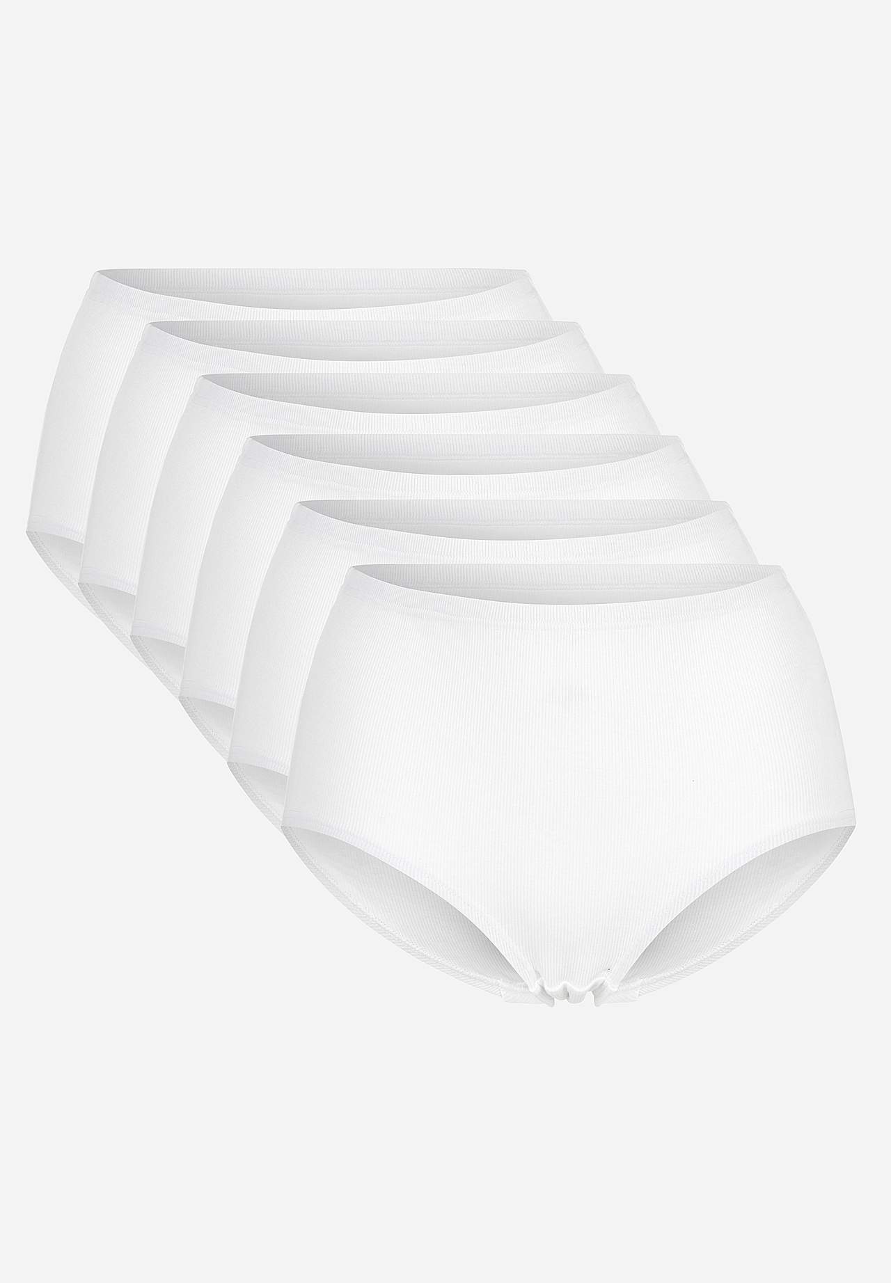Ribbet trusse i bomuld 6-pack billede