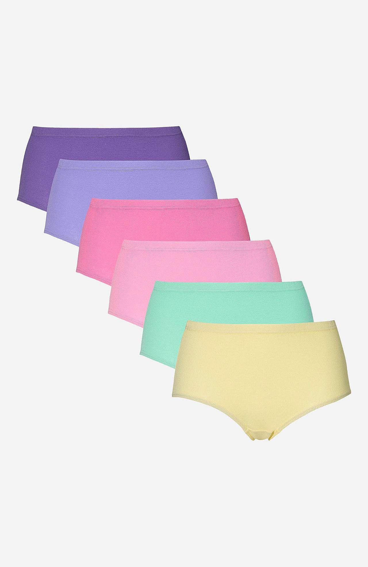 Ribbed women's briefs in cotton Lisa 6-pack