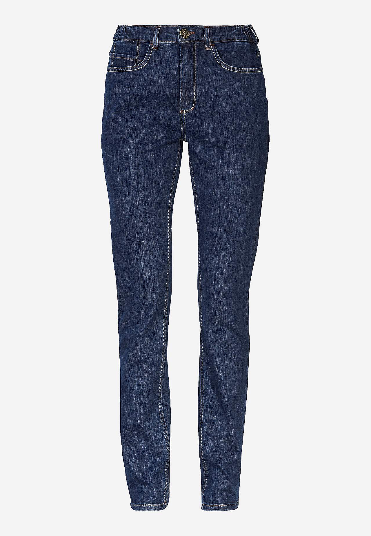 Jeans with elastic at the sides