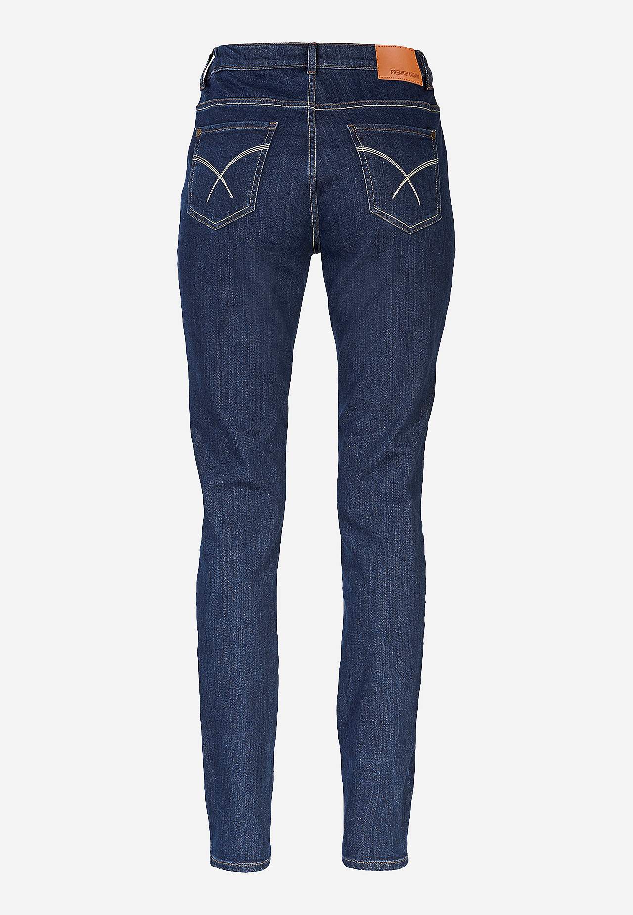 Jeans with elastic at the sides